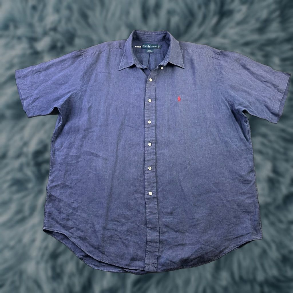 Polo Ralph Lauren Ralph Lauren Shirt Mens Extra Large Blue Blake Linen Button Up Pony Size US XL / EU 56 / 4 - 1 Thumbnail