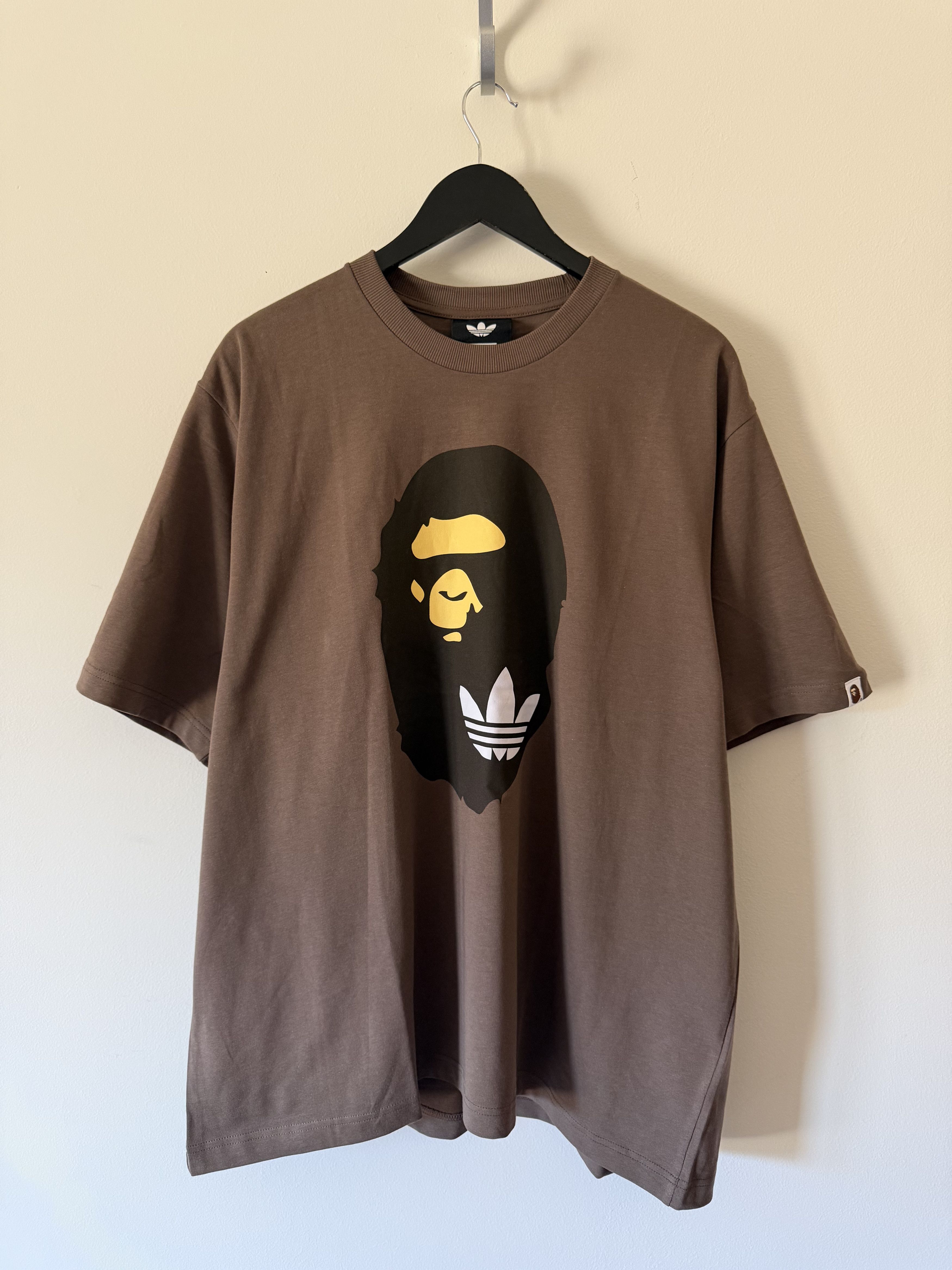 Adidas × Bape Bape Adidas Ape Head Tee in Brown Size US XXL / EU 58 / 5 - 1 Thumbnail