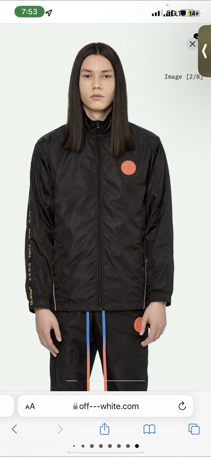 Off-White Off-White Nylon Track Jacket Size L Size US L / EU 52-54 / 3 - 12 Thumbnail