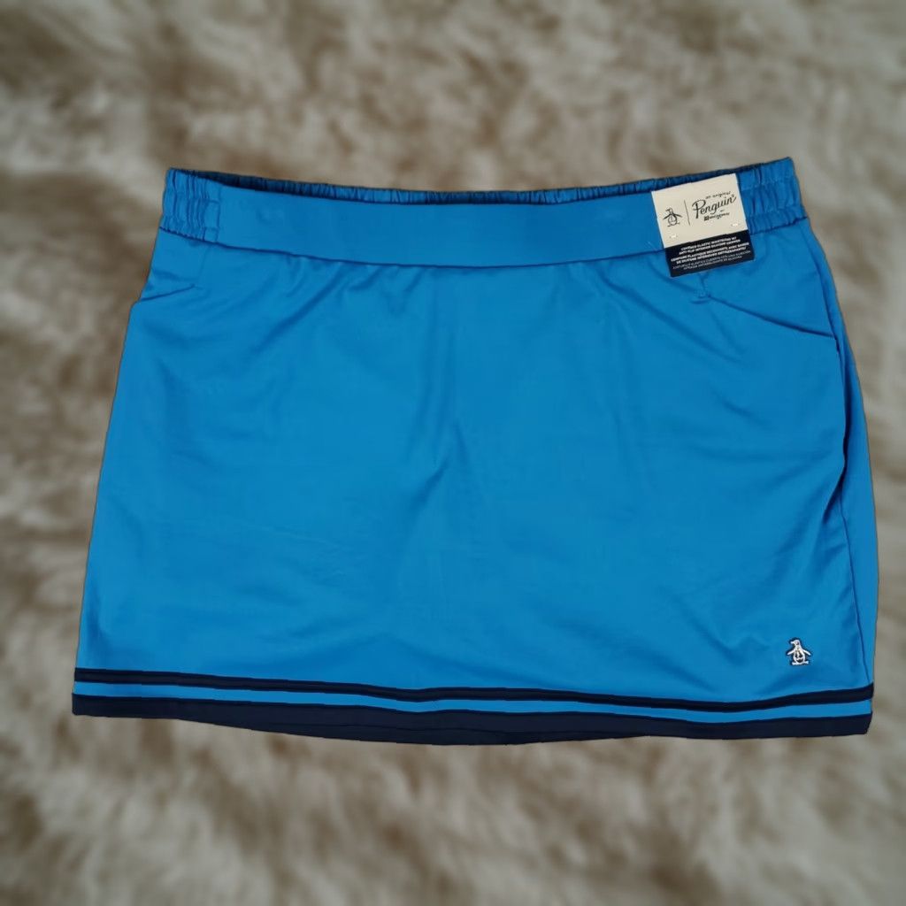 Vintage Penguin Skort Womens XL Blue Stretch Golf Active Performance Skirt Size 40" / US 18 - 1 Thumbnail