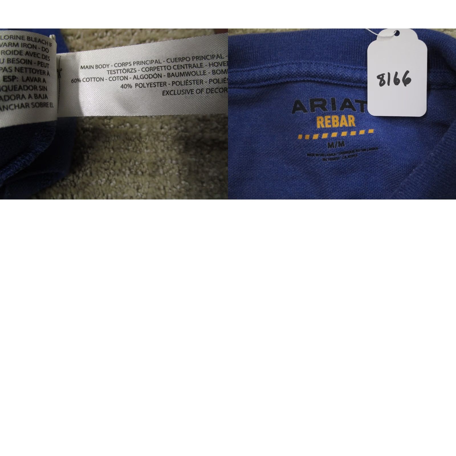 Ariat Ariat Polo Shirt Men Medium Blue Rebar Short Sleeve Polo Shirt Polo Casual Cowboy Outdoor Shirt Mens Blue Polo Size US M / EU 48-50 / 2 - 8 Thumbnail