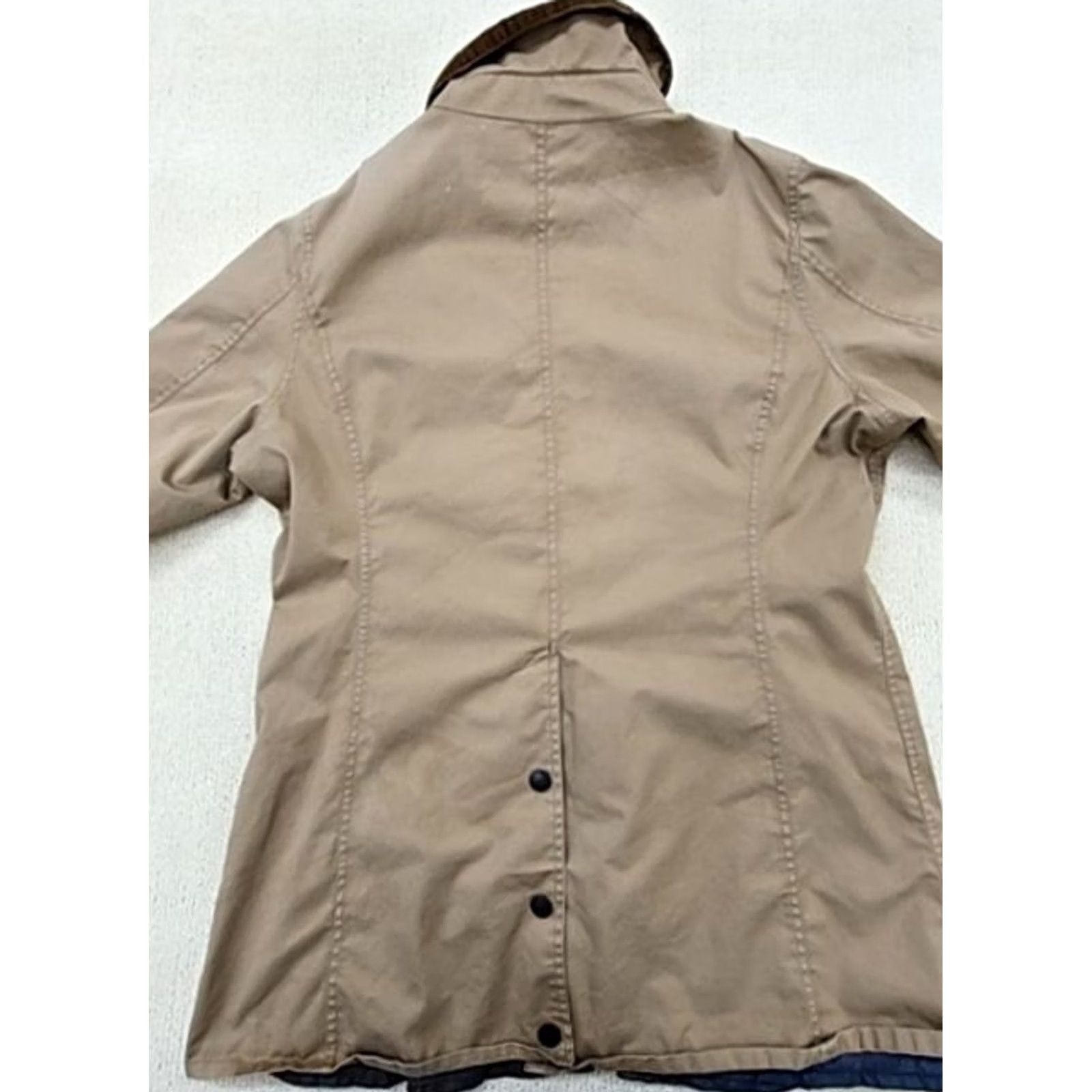 Barbour Barbour Women’s Olive Waxed Cotton Tailored Jacket Size 16 Size XXL / US 16-18 / IT 52-54 - 2 Thumbnail