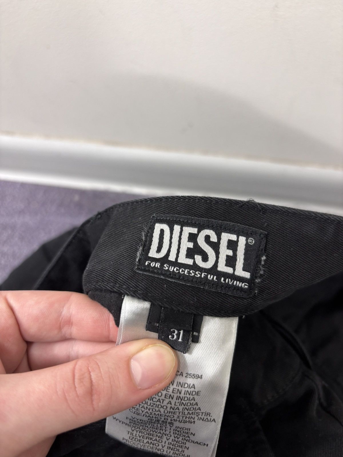 Diesel Diesel P-Cor NEW Men’s Black Utility Hype Cargo Shorts Size US 31 - 8 Thumbnail