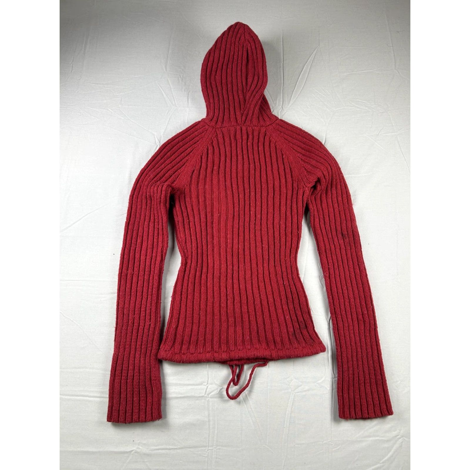 Abercrombie & Fitch VINTAGE Abercrombie & Fitch Sweater Womens XL Hooded Knit Pullover Red Size XL / US 12-14 / IT 48-50 - 3 Thumbnail