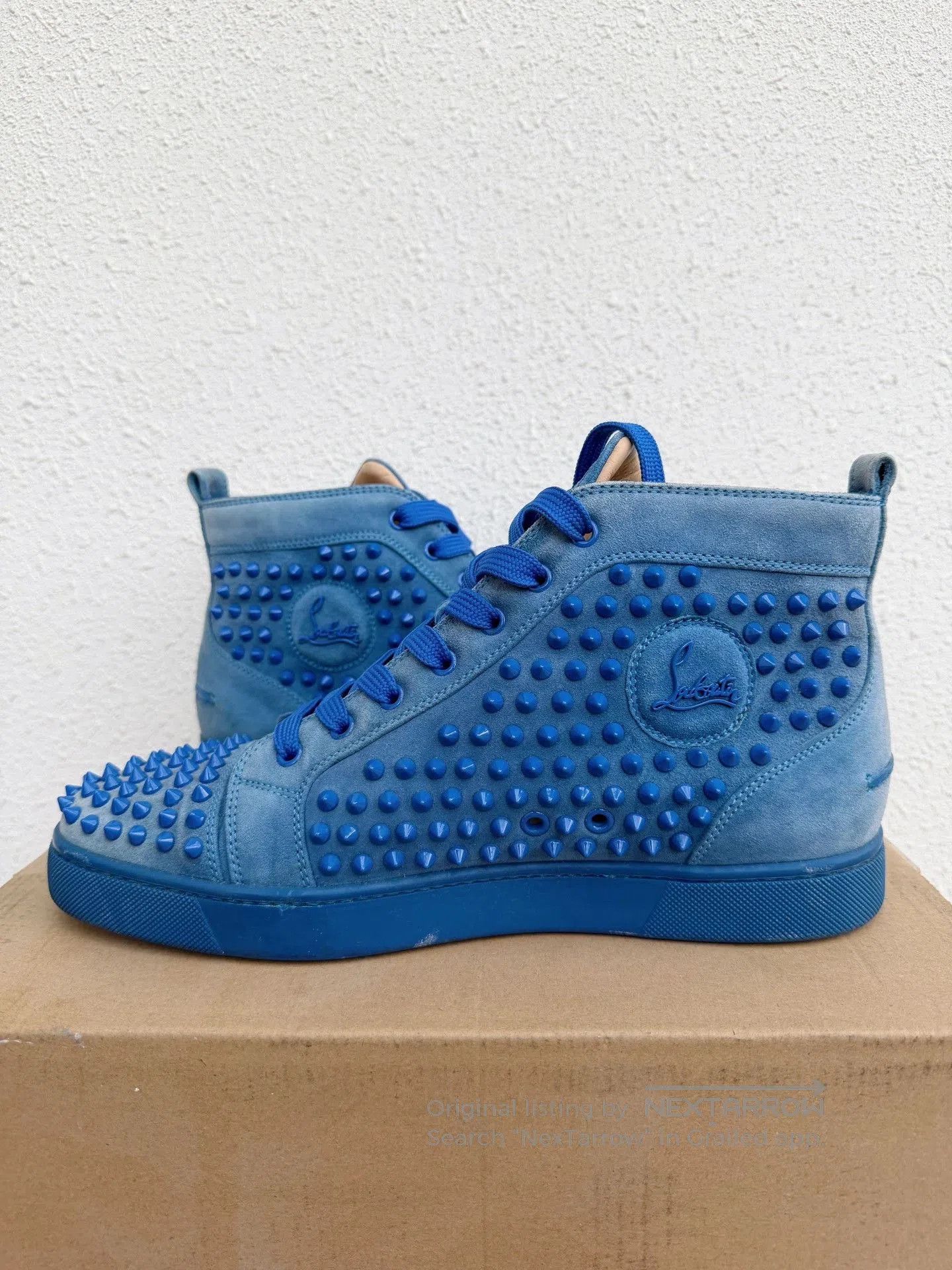 Christian Louboutin Christian Louboutin Suede Studded High-Top. Size US 10 / EU 43 - 2 Thumbnail