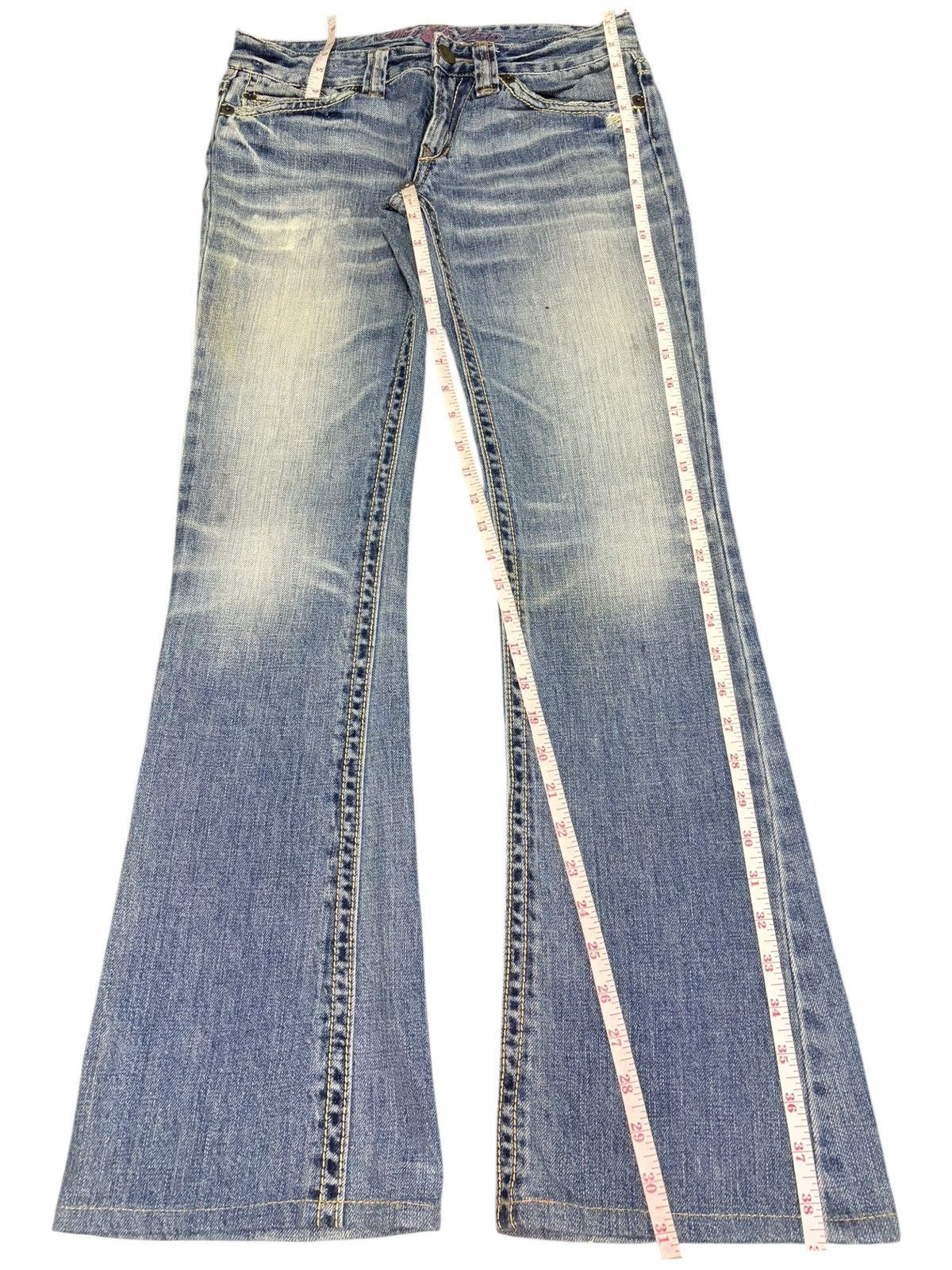 Diesel Vintage Japanese Brand Distressed Low Rise Flare Jeans Size 28" / US 6 / IT 42 - 7 Thumbnail