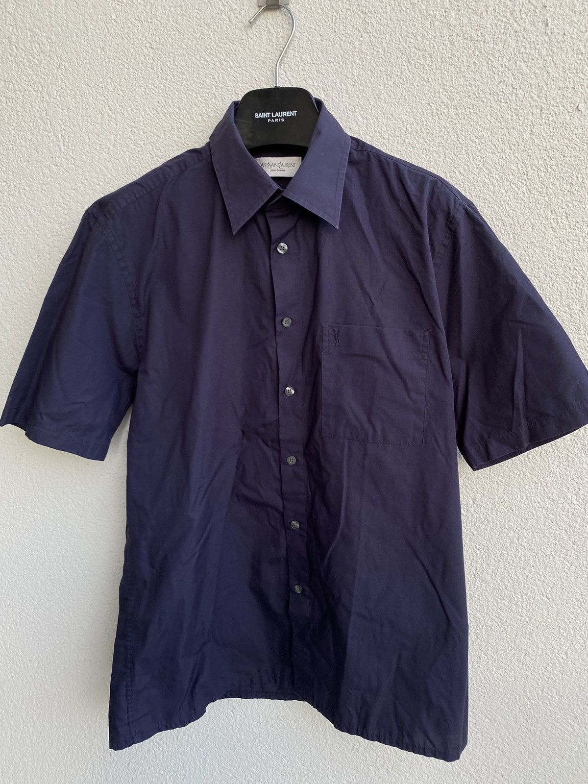 Vintage Summer YSL Shirt in Navy Size US M / EU 48-50 / 2 - 8 Thumbnail