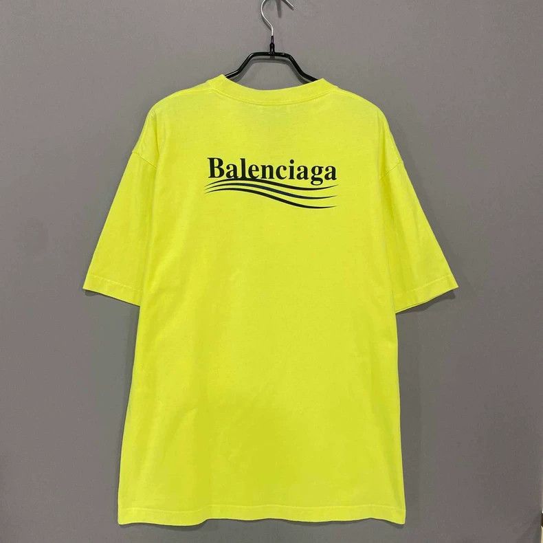 Balenciaga Balenciaga Fluorescent Yellow Coke Logo T-Shirt Size US XS / EU 42 / 0 - 3 Thumbnail