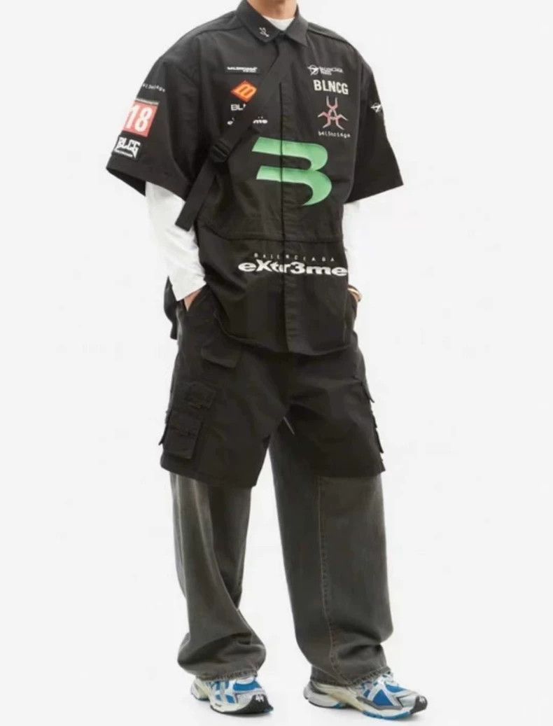 Balenciaga Balenciaga Splicing overalls jeans Size US 32 / EU 48 - 5 Thumbnail