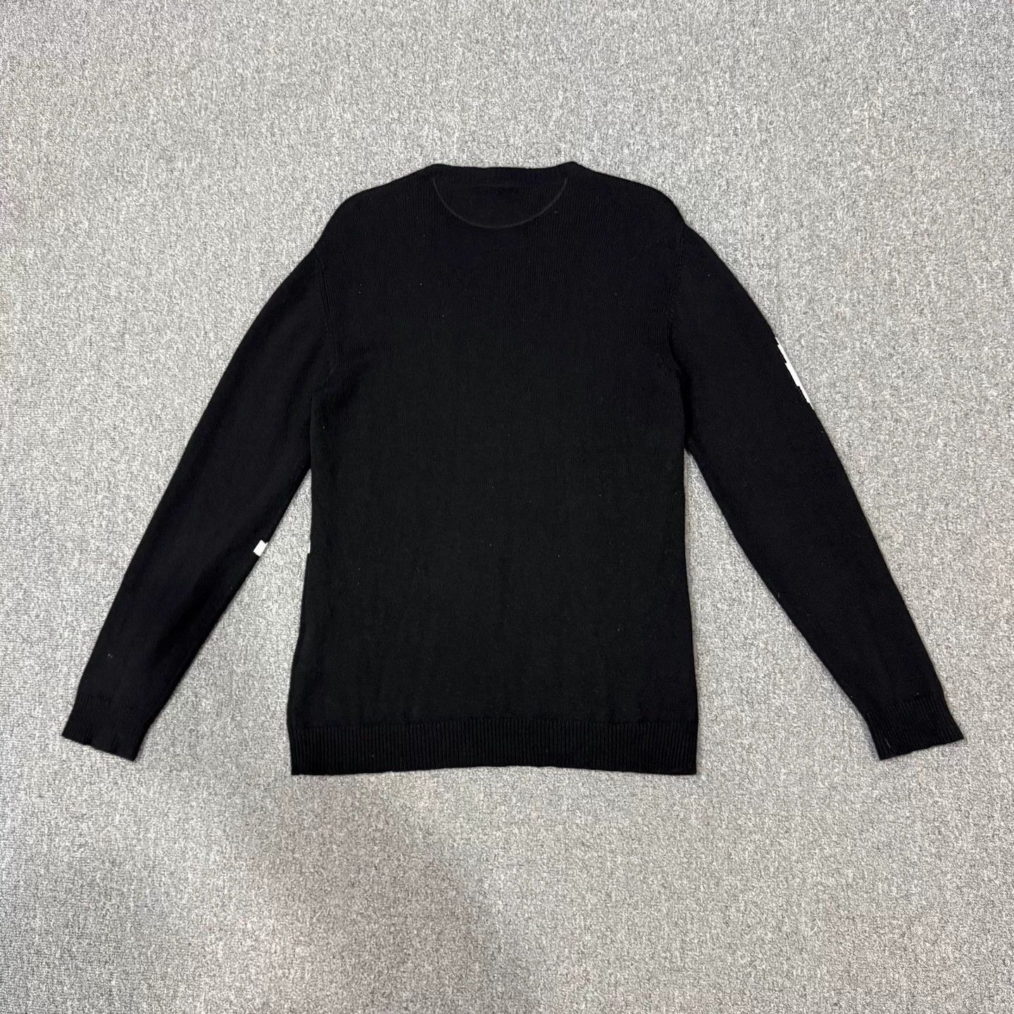Valentino Valentino Black Big Logo LS Knit Sweater M 99 New Size US M / EU 48-50 / 2 - 2 Thumbnail
