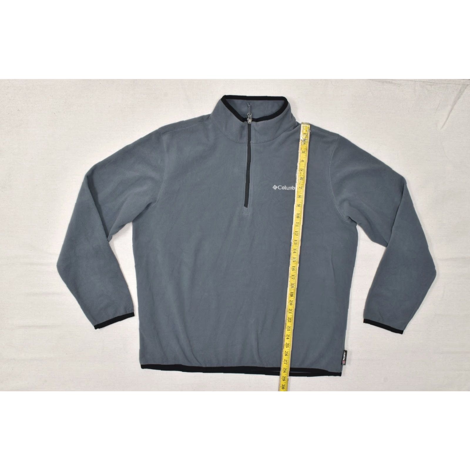 Vintage Columbia Sweater Mens XL Gray Polartec Fleece Quarter Zip Mock Neck Pullover Size US XL / EU 56 / 4 - 3 Thumbnail