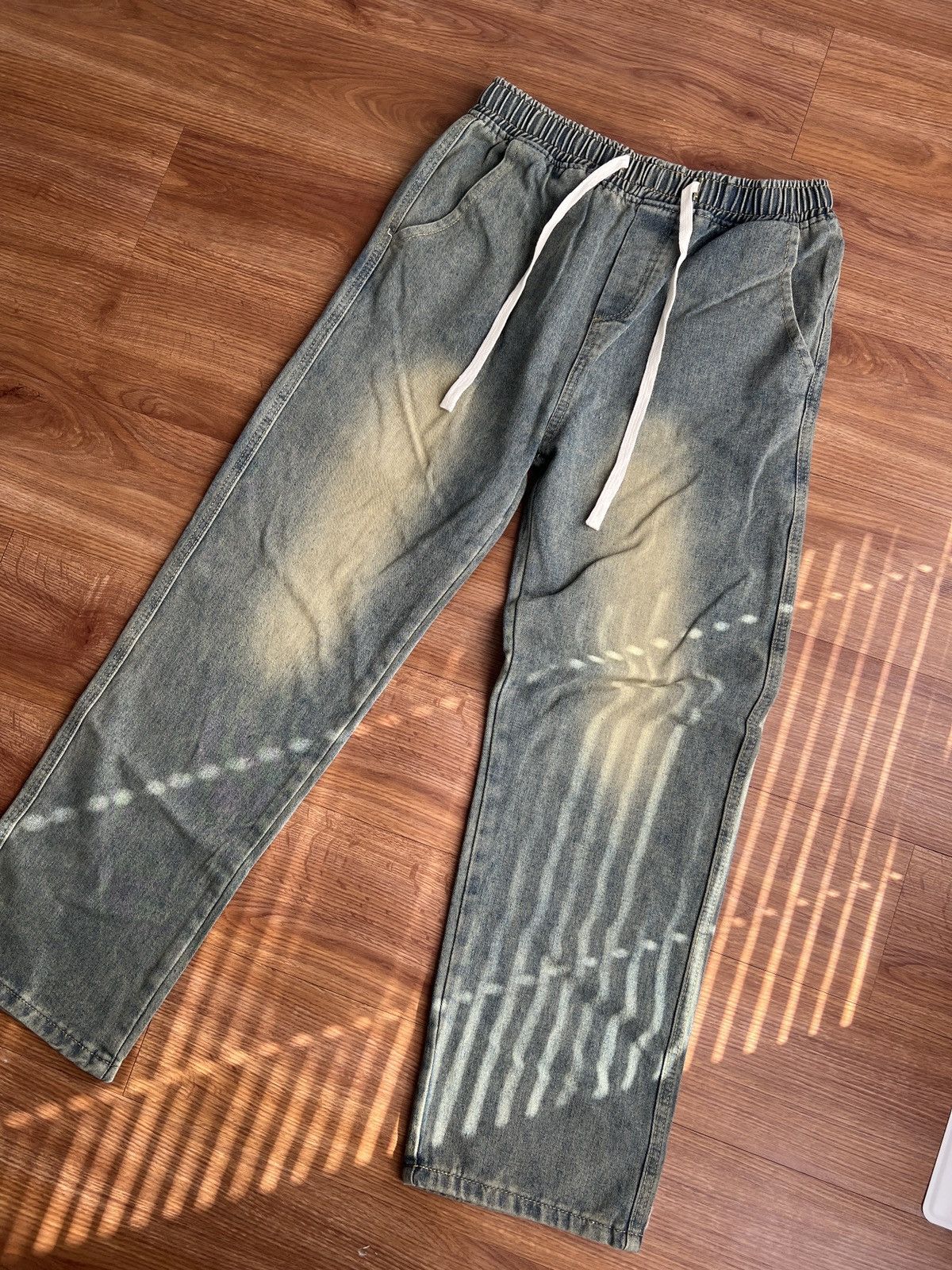Japanese Brand × Vintage Adjustable Drawstring STOne Washed Jeans Size US 30 / EU 46 - 2 Thumbnail