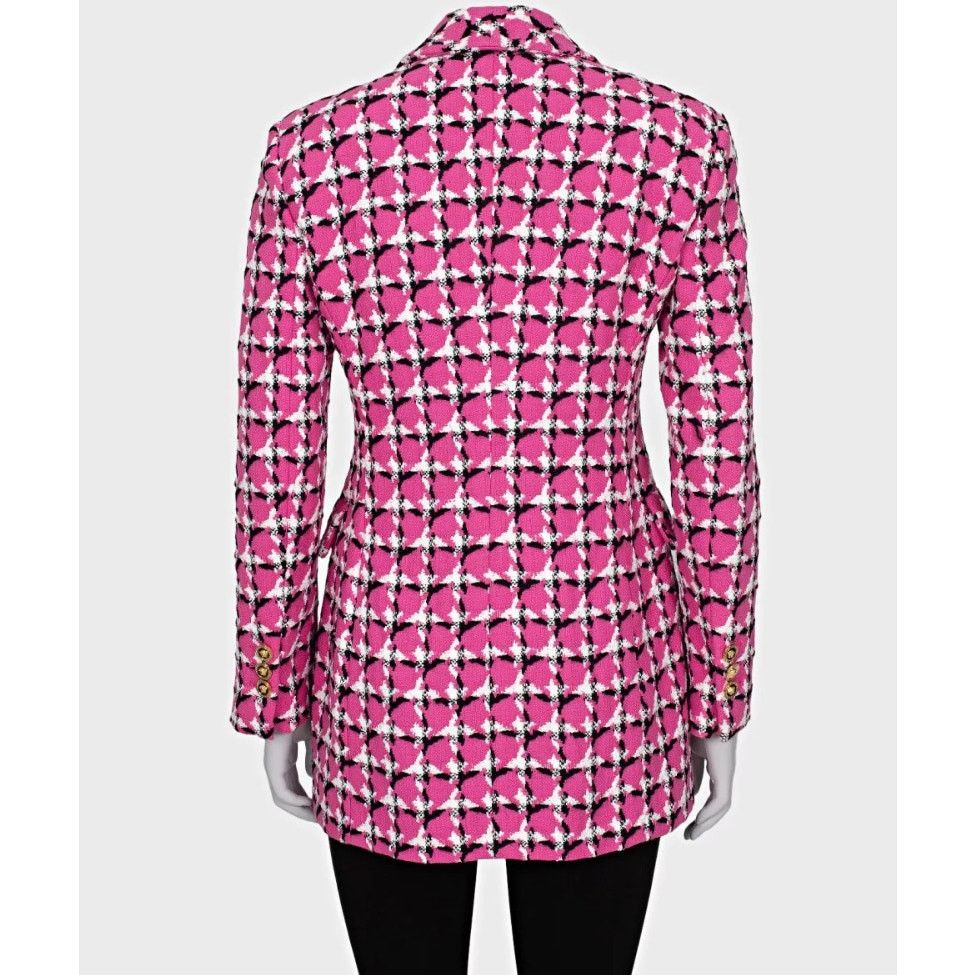Versace Versace Pink Cotton Blend Gold Buttons Jacket Sz.38/XS Size XS / US 0-2 / IT 36-38 - 3 Thumbnail