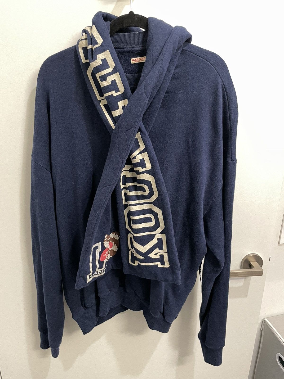 image of Kapital Kesa Country Hoodie And Sweatpants Fleece Lining in Navy, Men's (Size Medium)