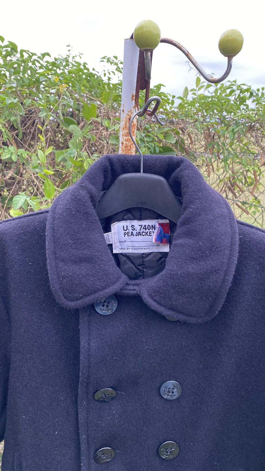 Schott Schott N.Y.C. Wool Pea Coat Jacket 740N US Navy Mens Size US XXS / EU 40 - 12 Thumbnail