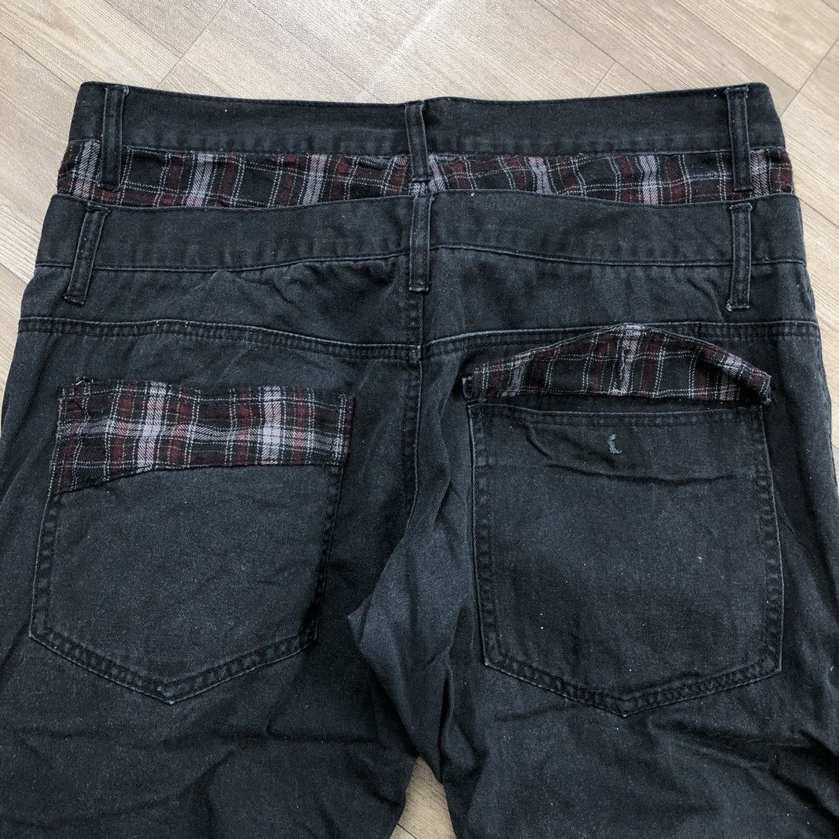 If Six Was Nine × Japanese Brand × Le Grande Bleu (L.G.B.) 🇯🇵 Japanese Double Waist Multi Zip Goa Gothic Style Pants Size US 35 - 14 Thumbnail