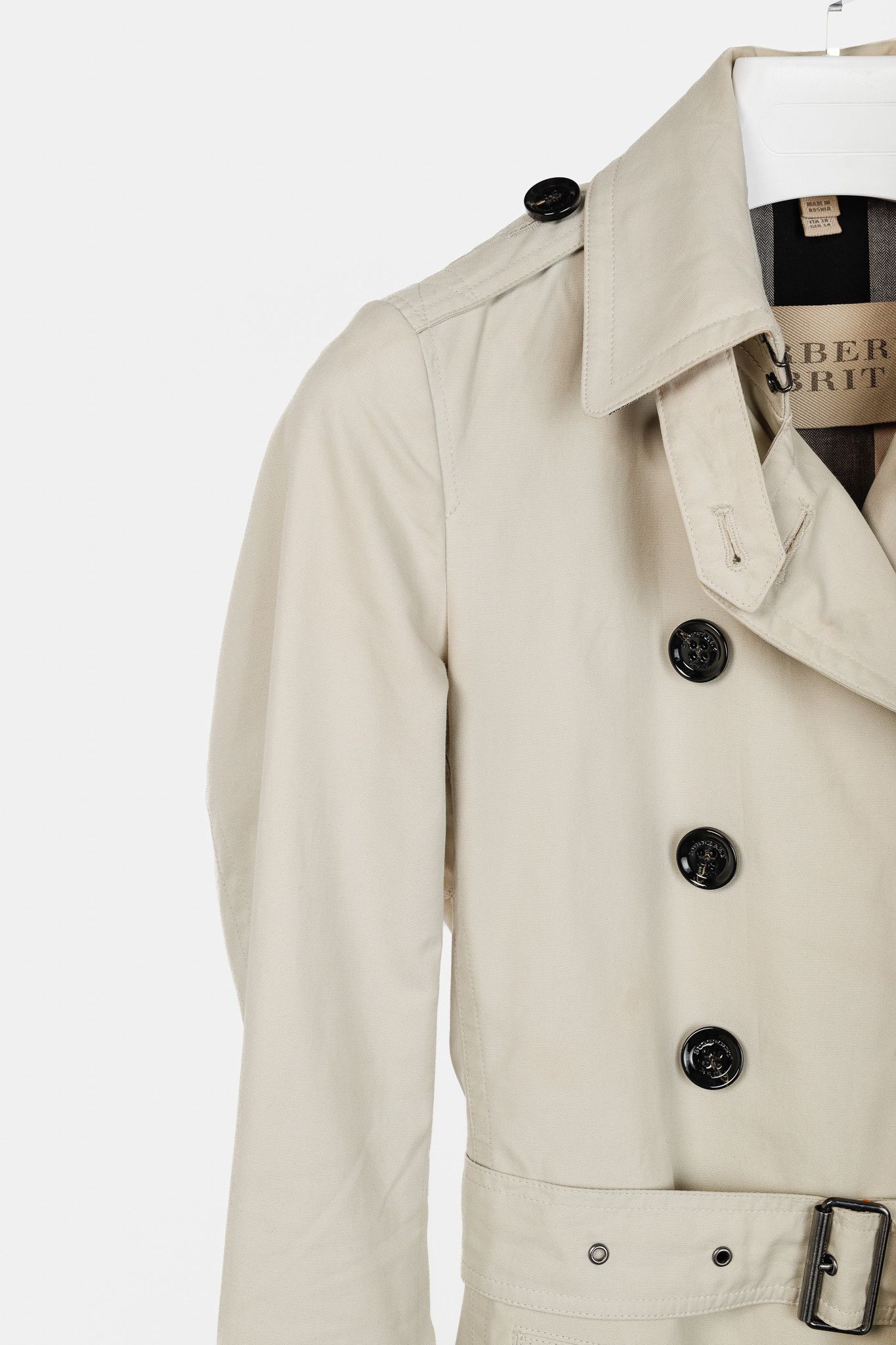 Burberry Burberry Brit Beige Belted Double-Breasted Trench Coat Size S / US 4 / IT 40 - 5 Thumbnail