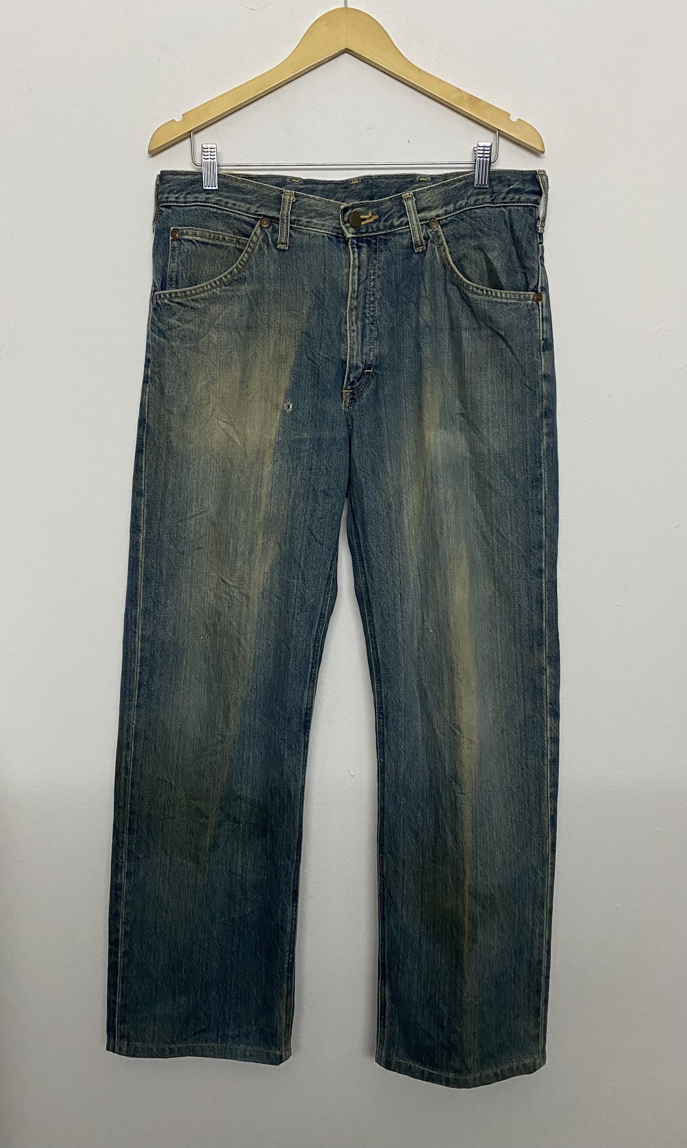 Lee Retro 90s Lee Dark Wash Faded Denim Workwear Jeans 34 Size US 34 / EU 50 - 1 Thumbnail