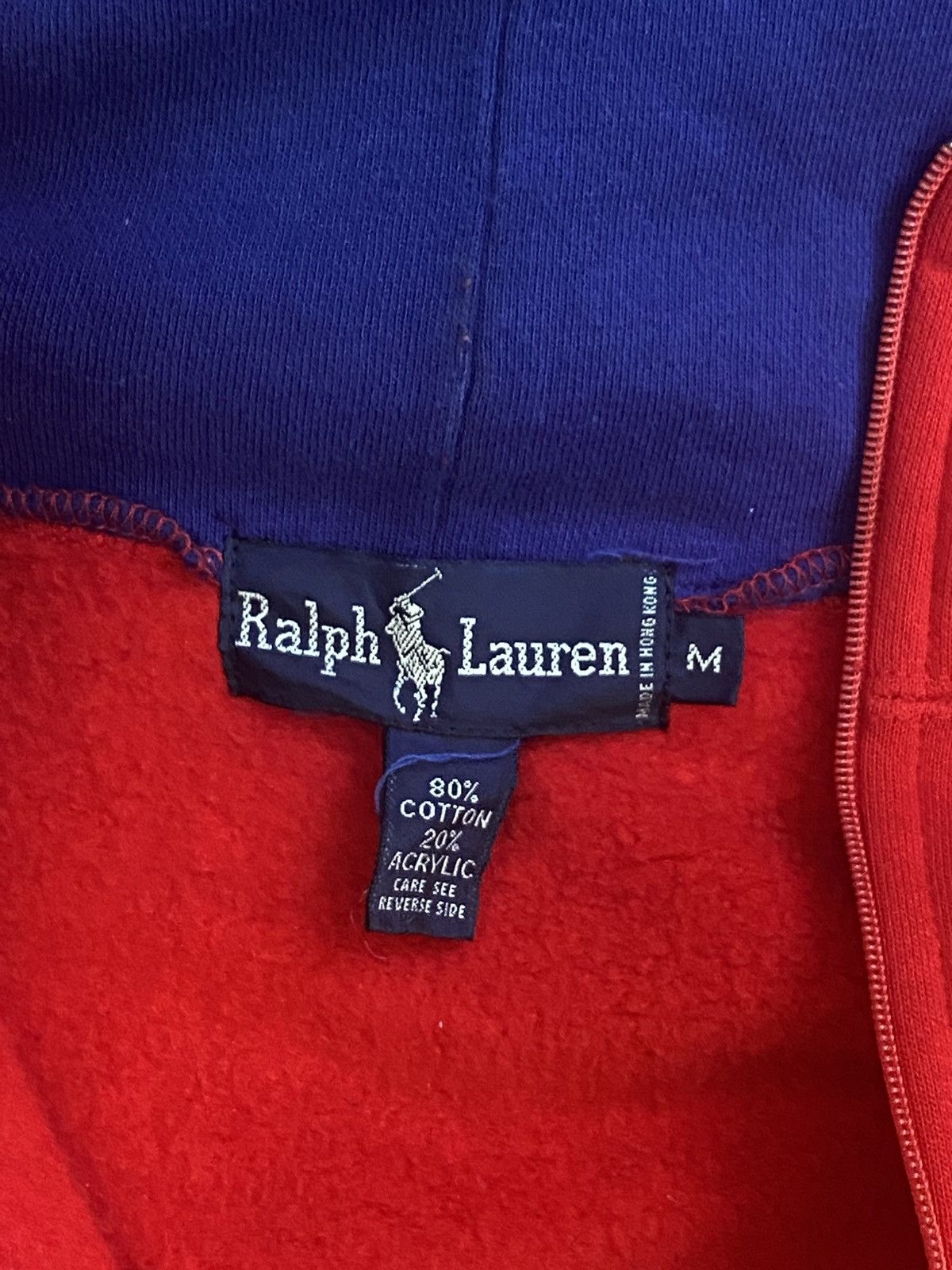 Polo Ralph Lauren 80’s Polo Ralph Lauren Red Hoodie Size US M / EU 48-50 / 2 - 2 Thumbnail