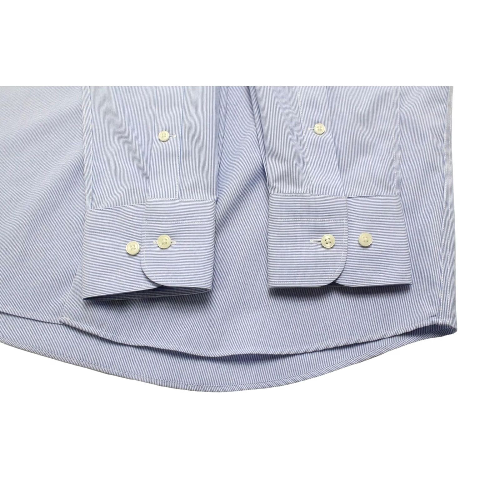 Suitsupply Suitsupply Dress Shirt Men Pinstripe Button-Up Extra Slim Fit 39 / 15 1/2 Blue Slim Formal Shirt Size 40R - 5 Thumbnail