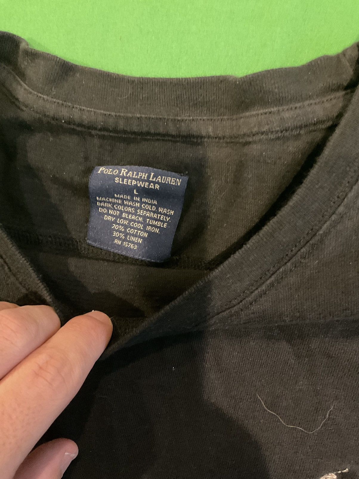 Polo Ralph Lauren × Vintage Vintage Black Polo Ralph Lauren tee Size US L / EU 52-54 / 3 - 2 Thumbnail