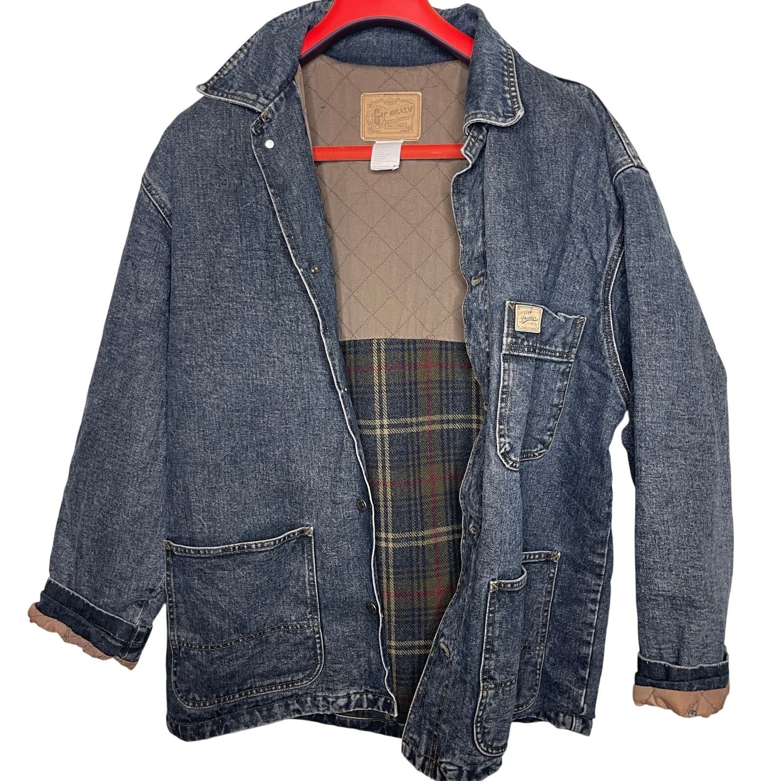 Gap Vintage Gap Denim Premier Standard Faded Blue BarnJacket Size US M / EU 48-50 / 2 - 1 Thumbnail