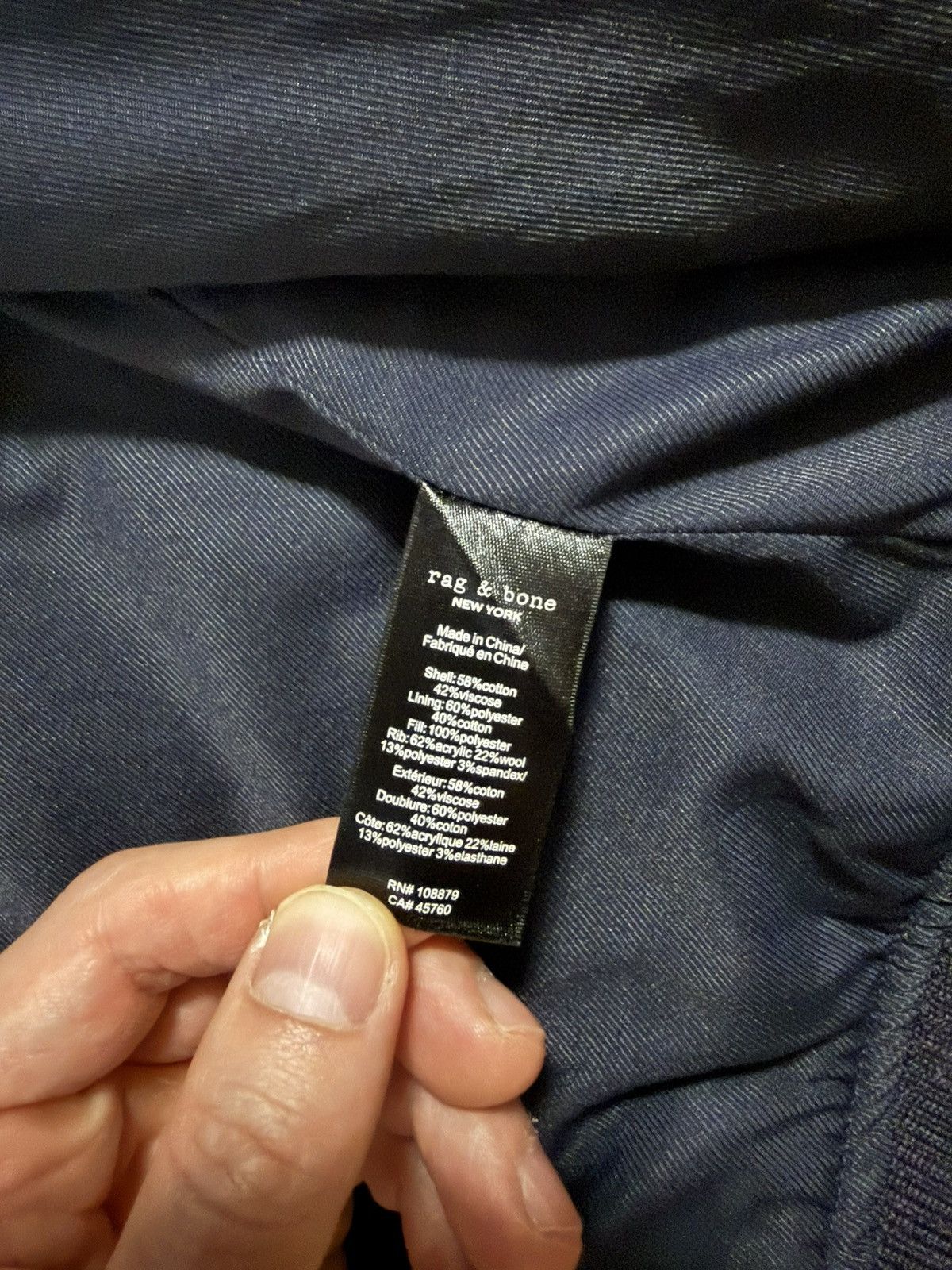 Rag & Bone Rag and Bone bomber jacket satin blue(medium) Size US M / EU 48-50 / 2 - 5 Thumbnail