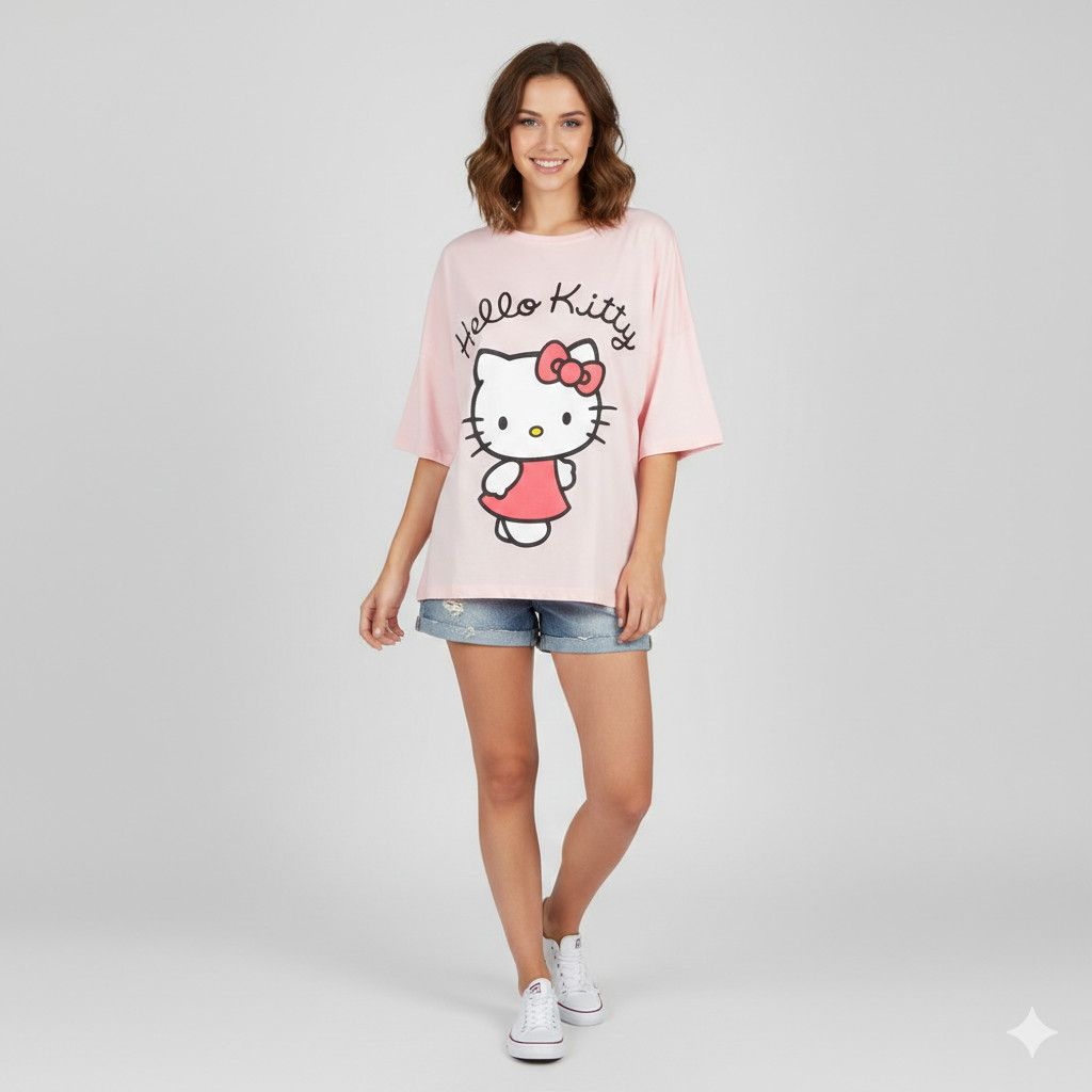 Other Hello Kitty Size L NEW T-Shirt Genuine Sanrio Light Pink Size L / US 10 / IT 46 - 4 Thumbnail