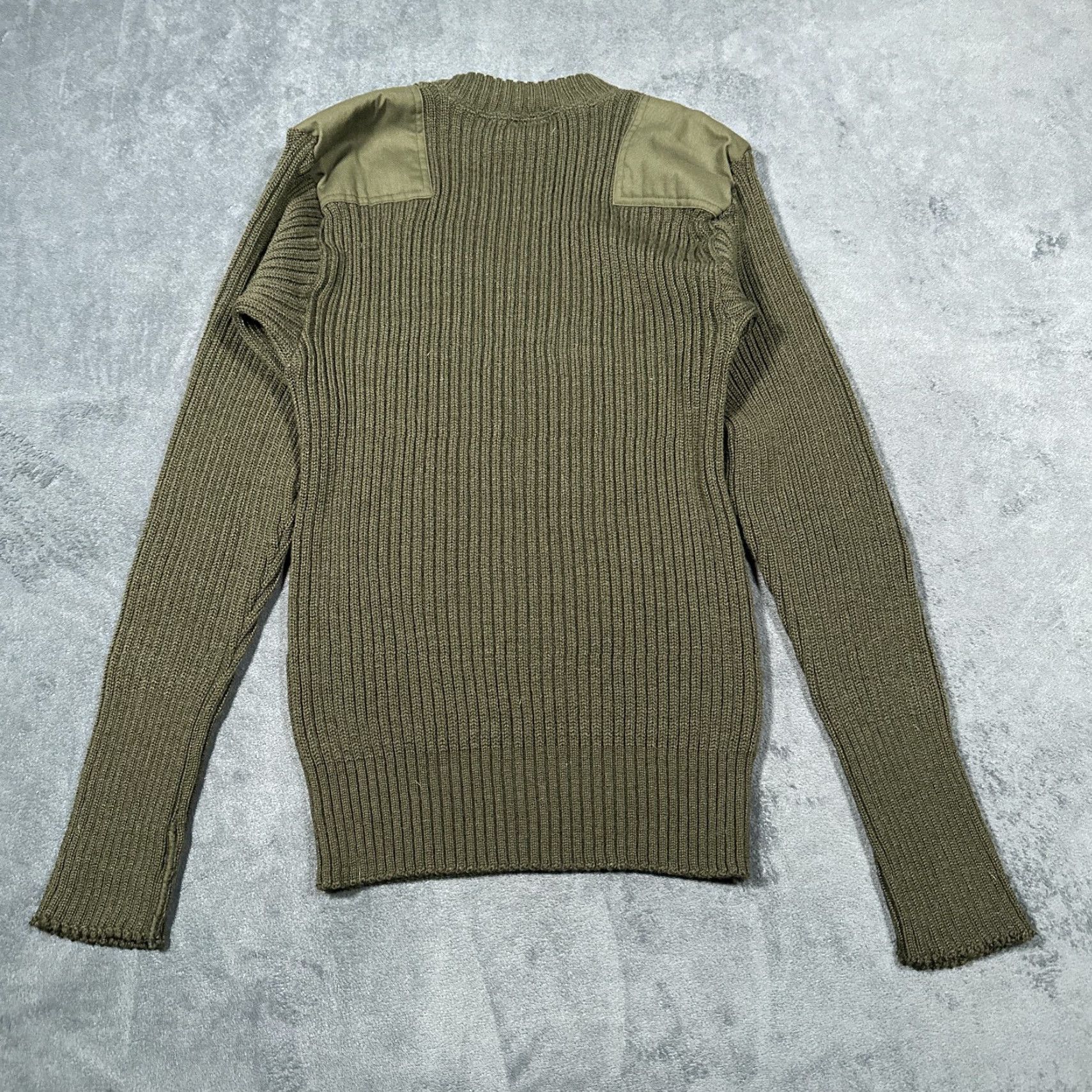 Olive VINTAGE Woolly Pully Sweater Men Small Fall Winter 80s Army Grunge Olive Drab USA Size US S / EU 44-46 / 1 - 6 Thumbnail