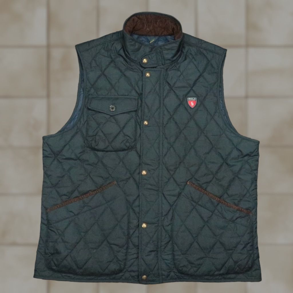 Polo Ralph Lauren Polo Ralph Lauren Vest Mens XL Blue Diamond Quilted Insulated Full Zip Pockets Size US XL / EU 56 / 4 - 1 Thumbnail