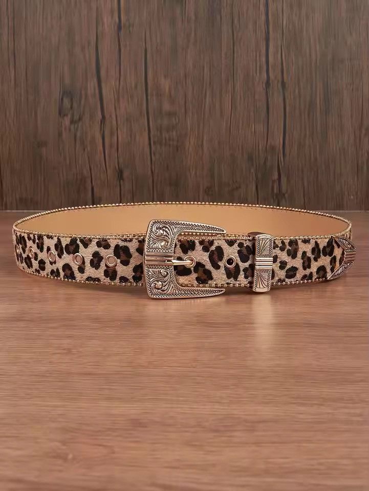 Other 122 cmY2k grunge skate leopard cheetah print belt Size 34 - 6 Thumbnail