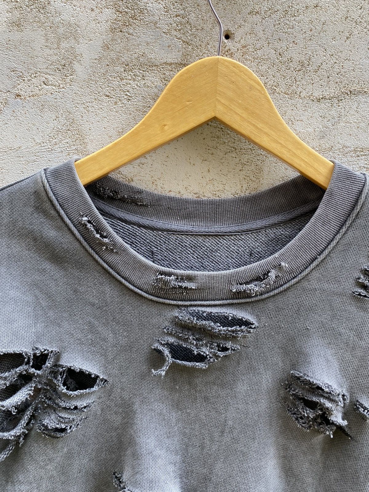 If Six Was Nine × Japanese Brand × Le Grande Bleu (L.G.B.) Attentionrow Distressed Grunge Washed Sweatshirt Size US L / EU 52-54 / 3 - 3 Thumbnail