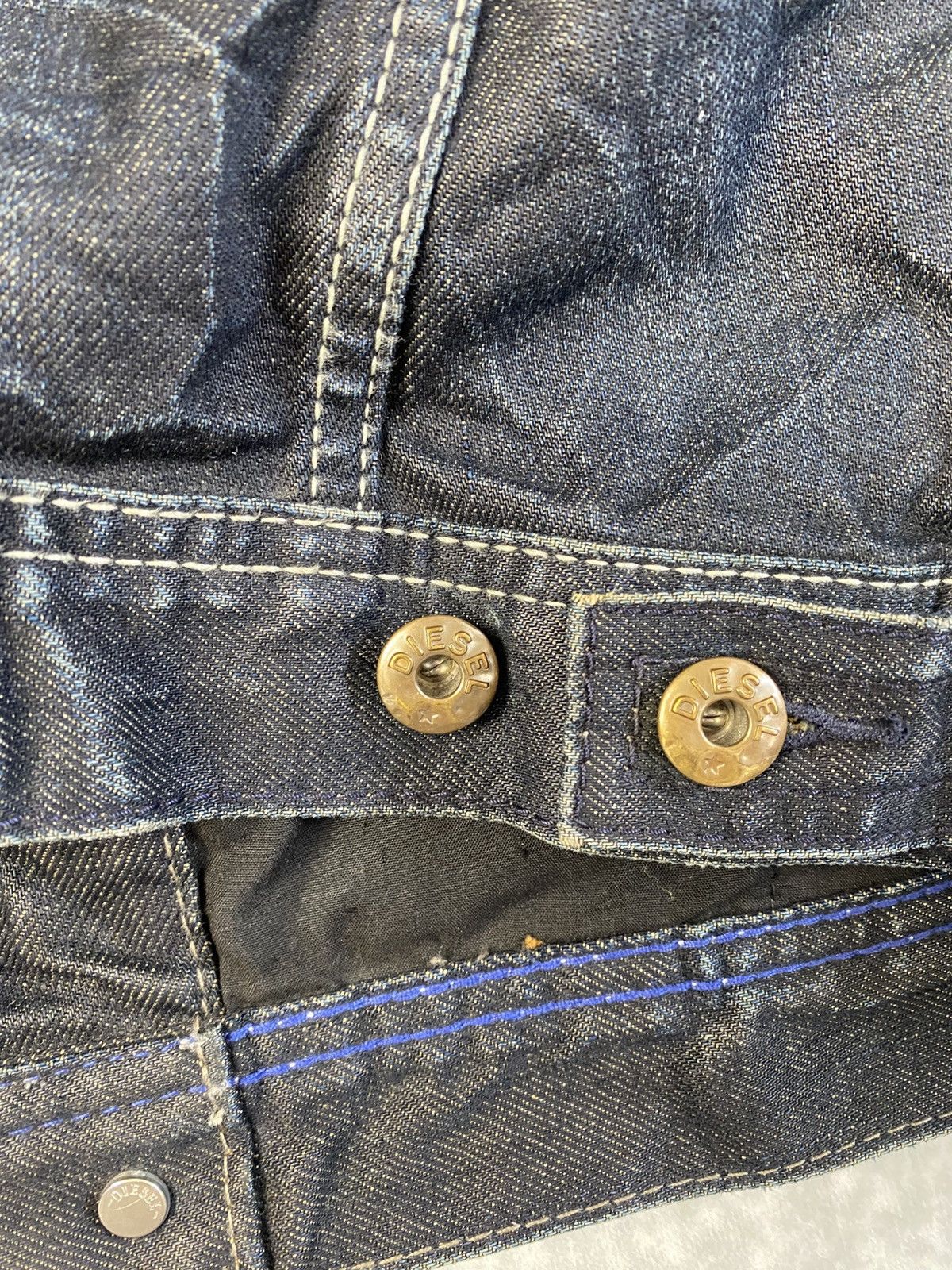 Diesel Vintage Diesel Denim Trucker Jacket with leather Collar Size US XL / EU 56 / 4 - 8 Thumbnail
