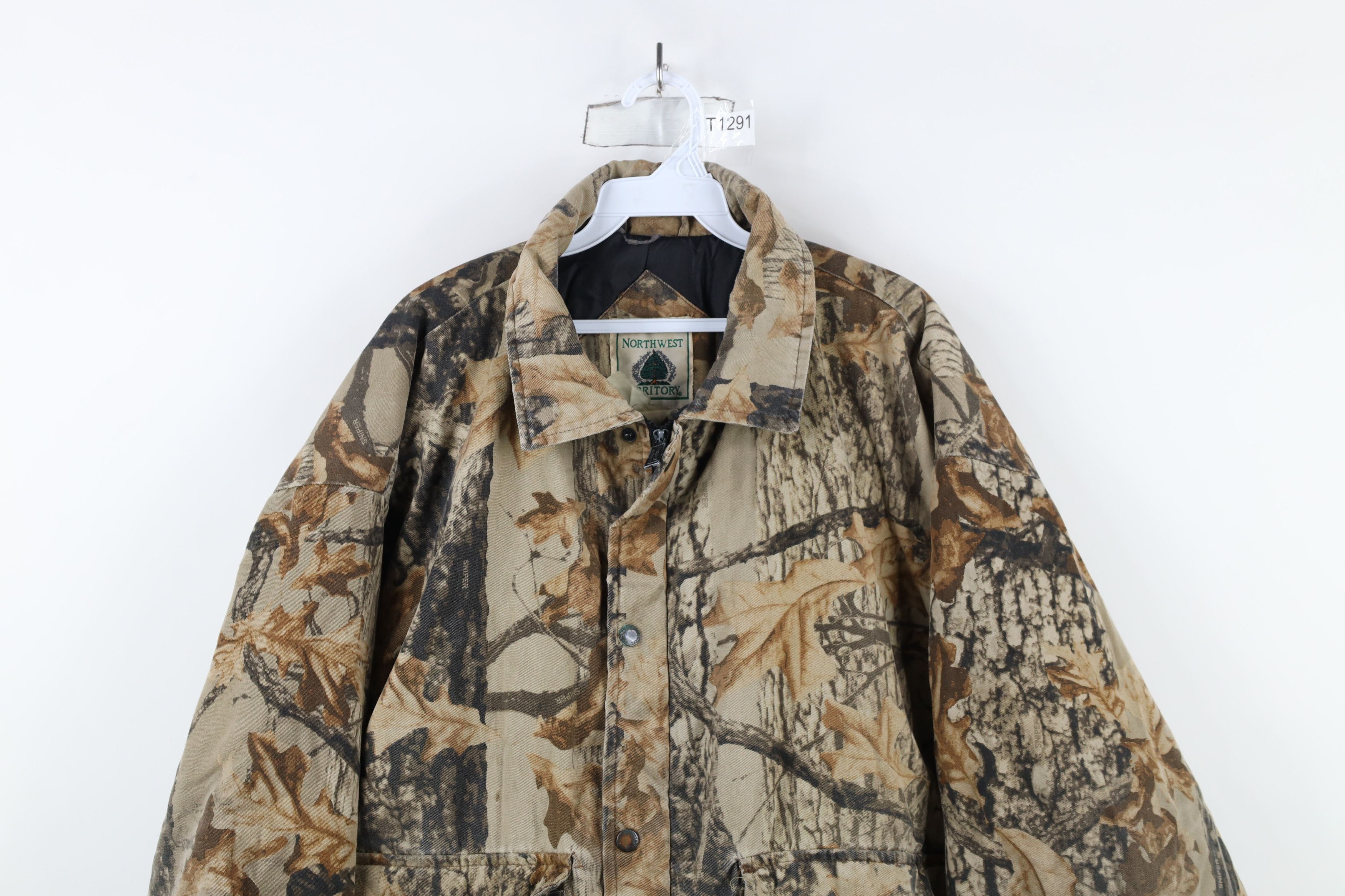 Vintage Vintage 90s Streetwear Camouflage Quilted Bomber Jacket Size US XL / EU 56 / 4 - 2 Thumbnail
