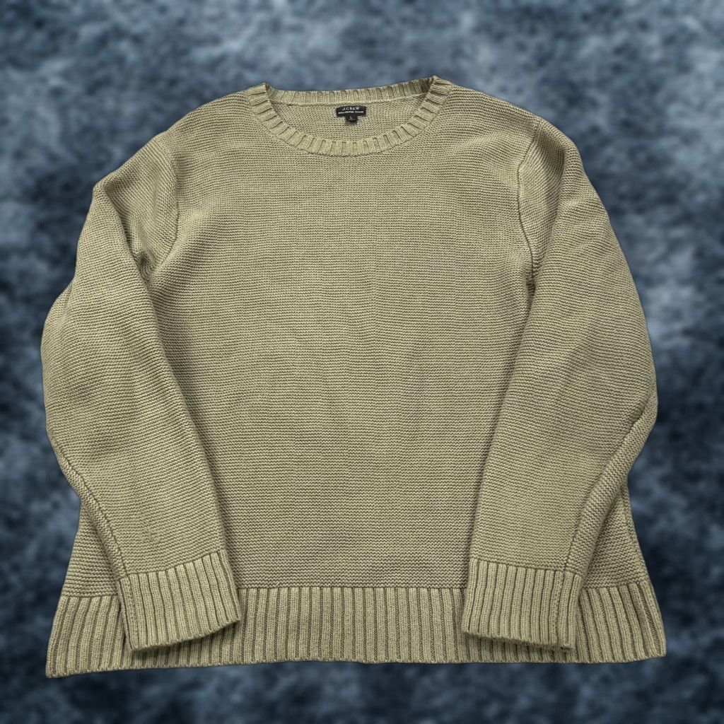J.Crew J.CREW Sweater Mens Large Green 100% Organic Cotton Crewneck Raglan Pullover Size US L / EU 52-54 / 3 - 1 Thumbnail