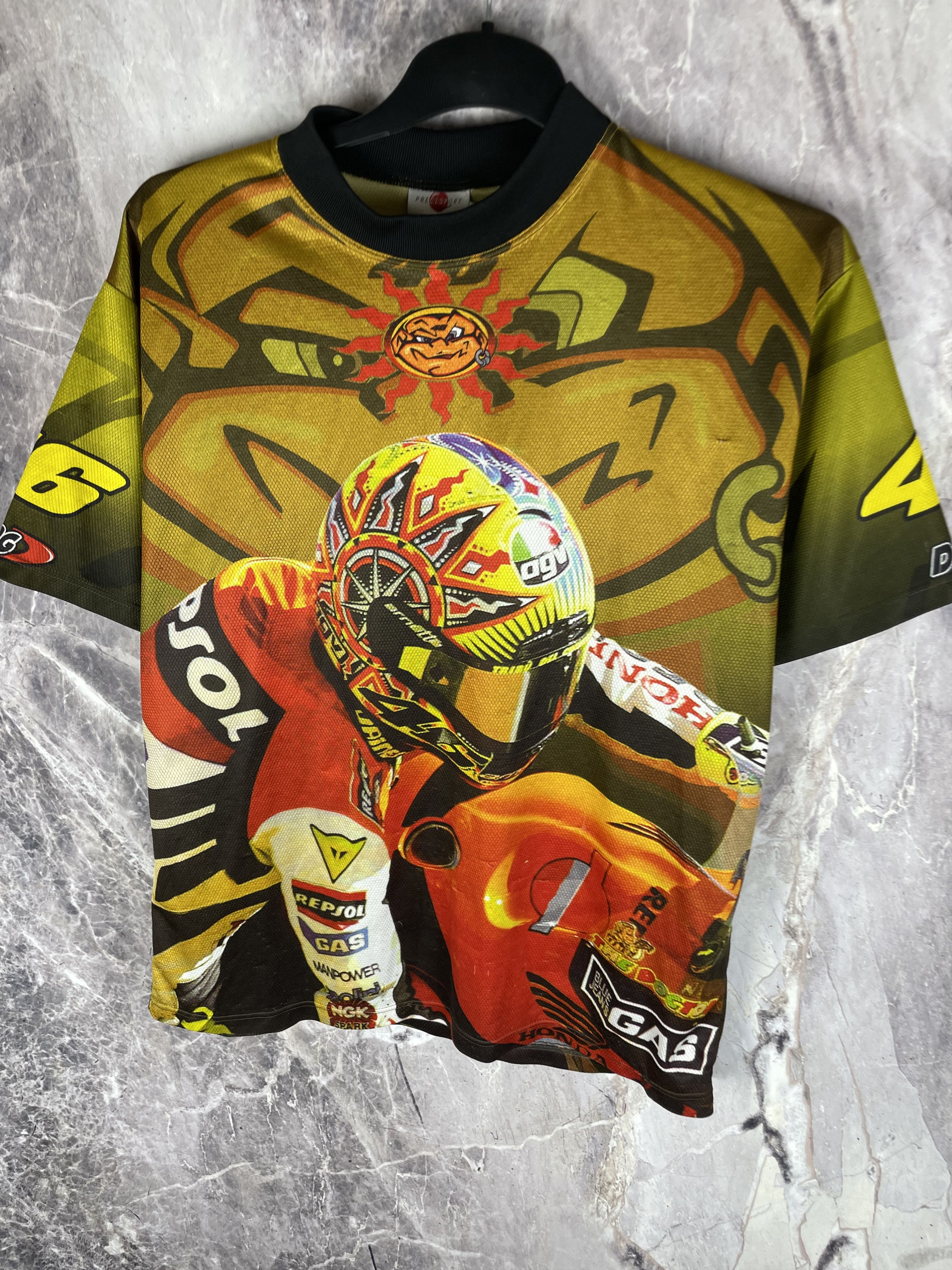Vintage Vintage Valentino Rossi VR 46 T-Shirt Jersey Size US L / EU 52-54 / 3 - 3 Thumbnail