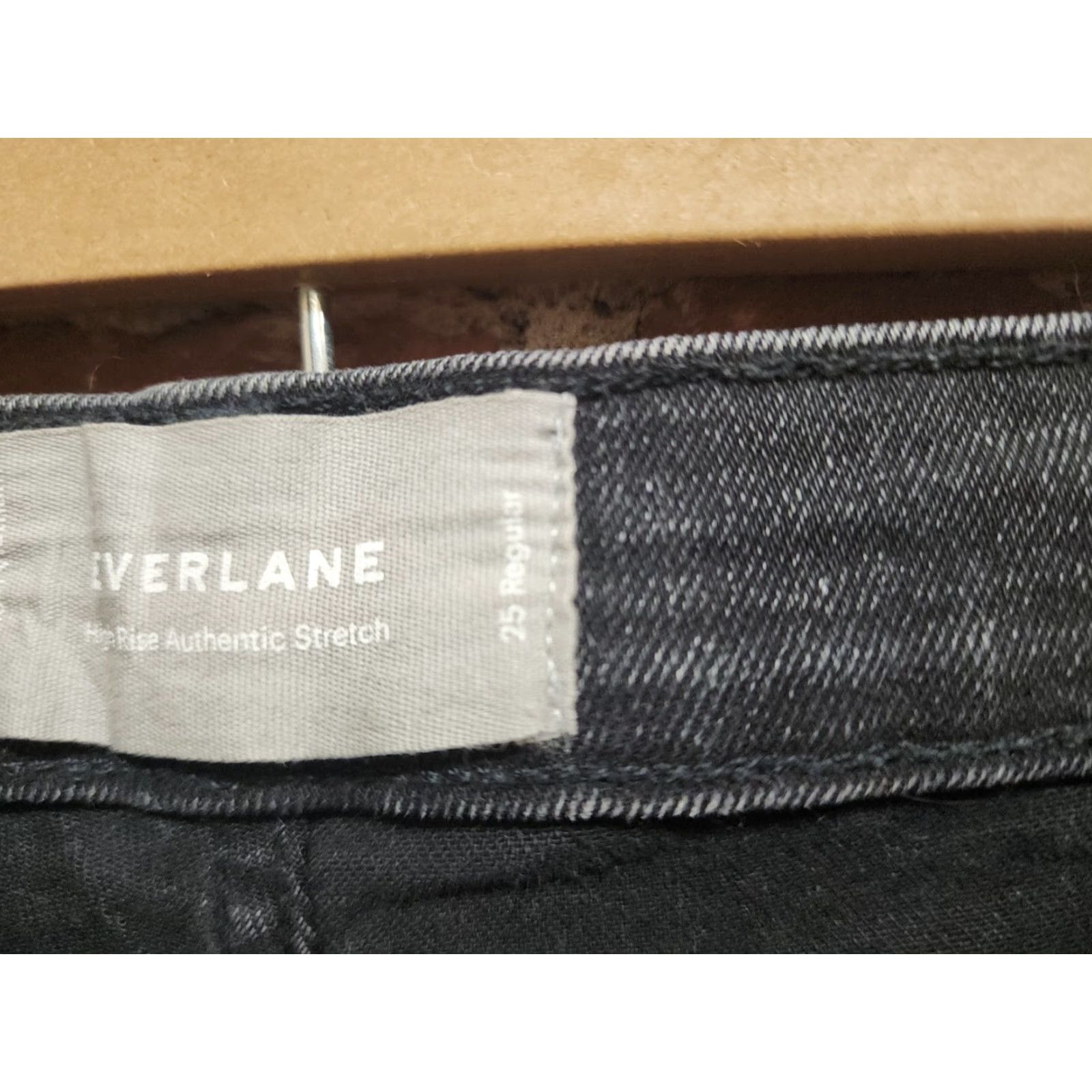 Everlane Everlane High Rise Authentic Stretch Jeans Black 25 Womens Size 42" / US 20 - 4 Thumbnail