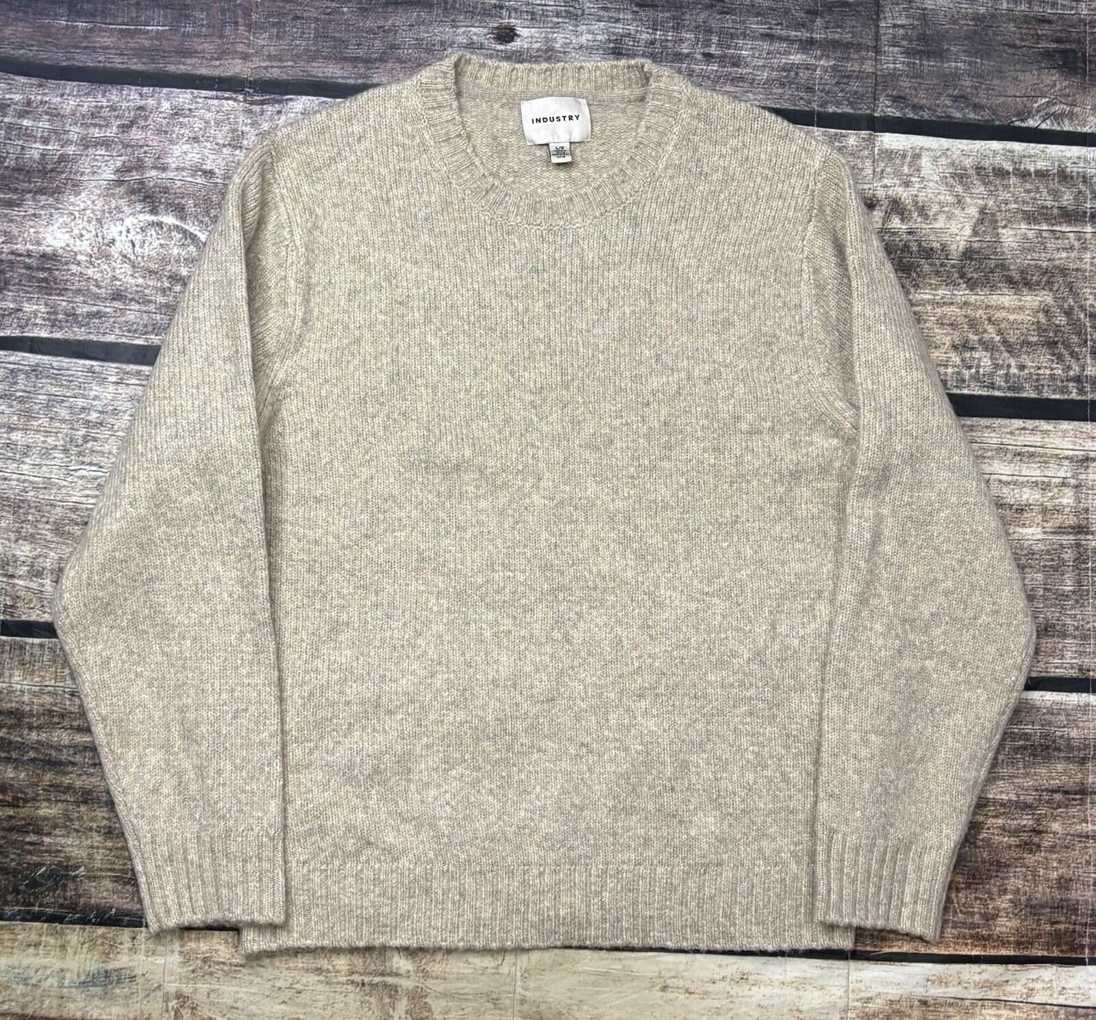 Alpha Industries Industry Sweater Mens Large Chunky Knit Crew Neck Beige Size US L / EU 52-54 / 3 - 1 Thumbnail