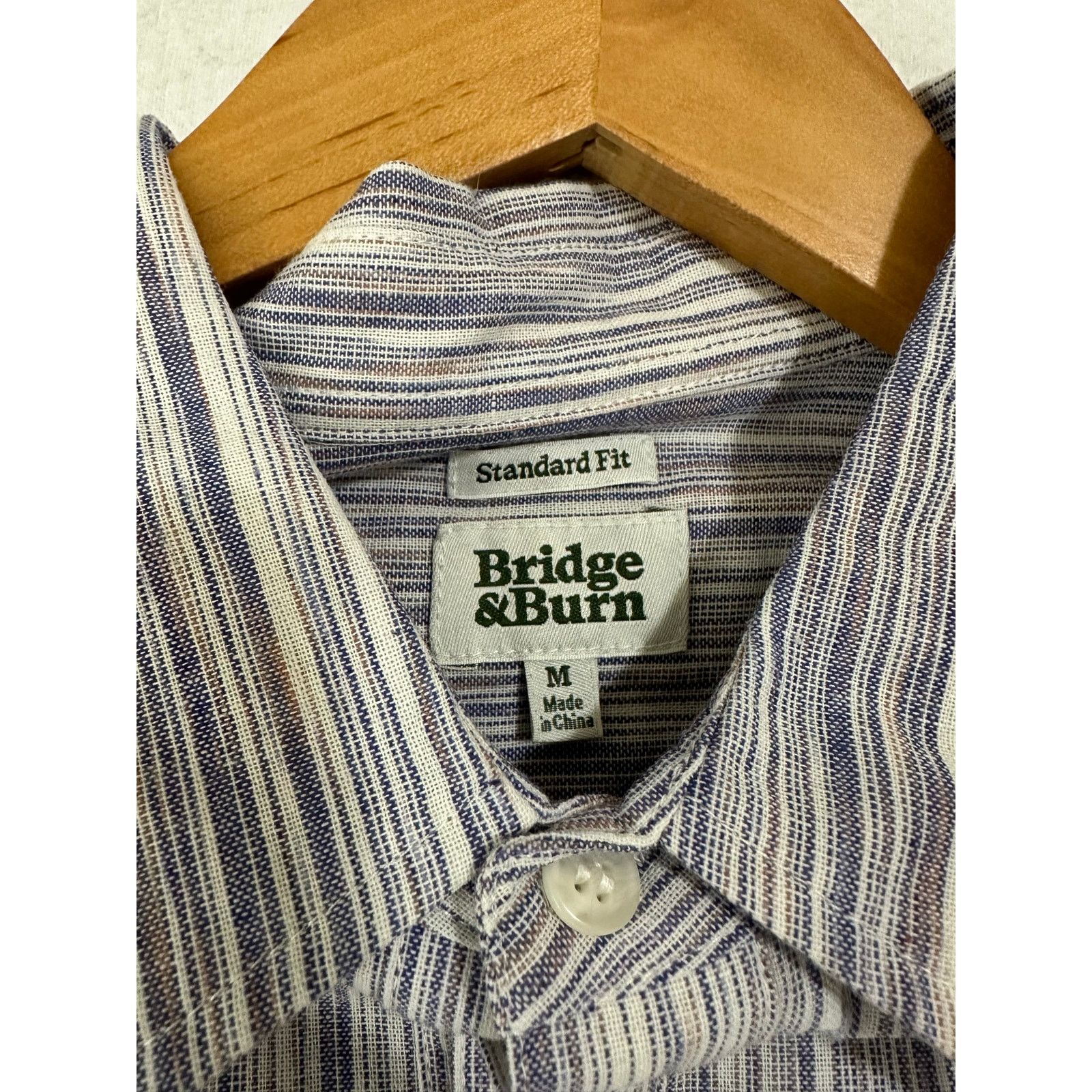 Bridge & Burn Bridge & Burn Gary Shirt Light Blue Space Dye popover M Size US M / EU 48-50 / 2 - 3 Thumbnail
