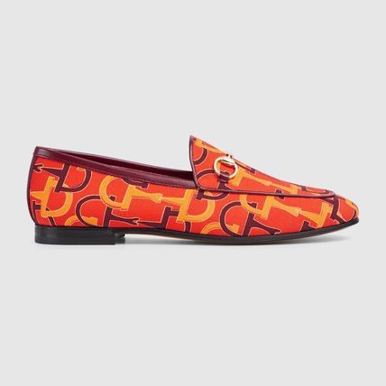Gucci o1loc1c0226 431467 Women's Gucci Jordan Loafers in Orange Size US 7 / IT 37 - 1 Thumbnail