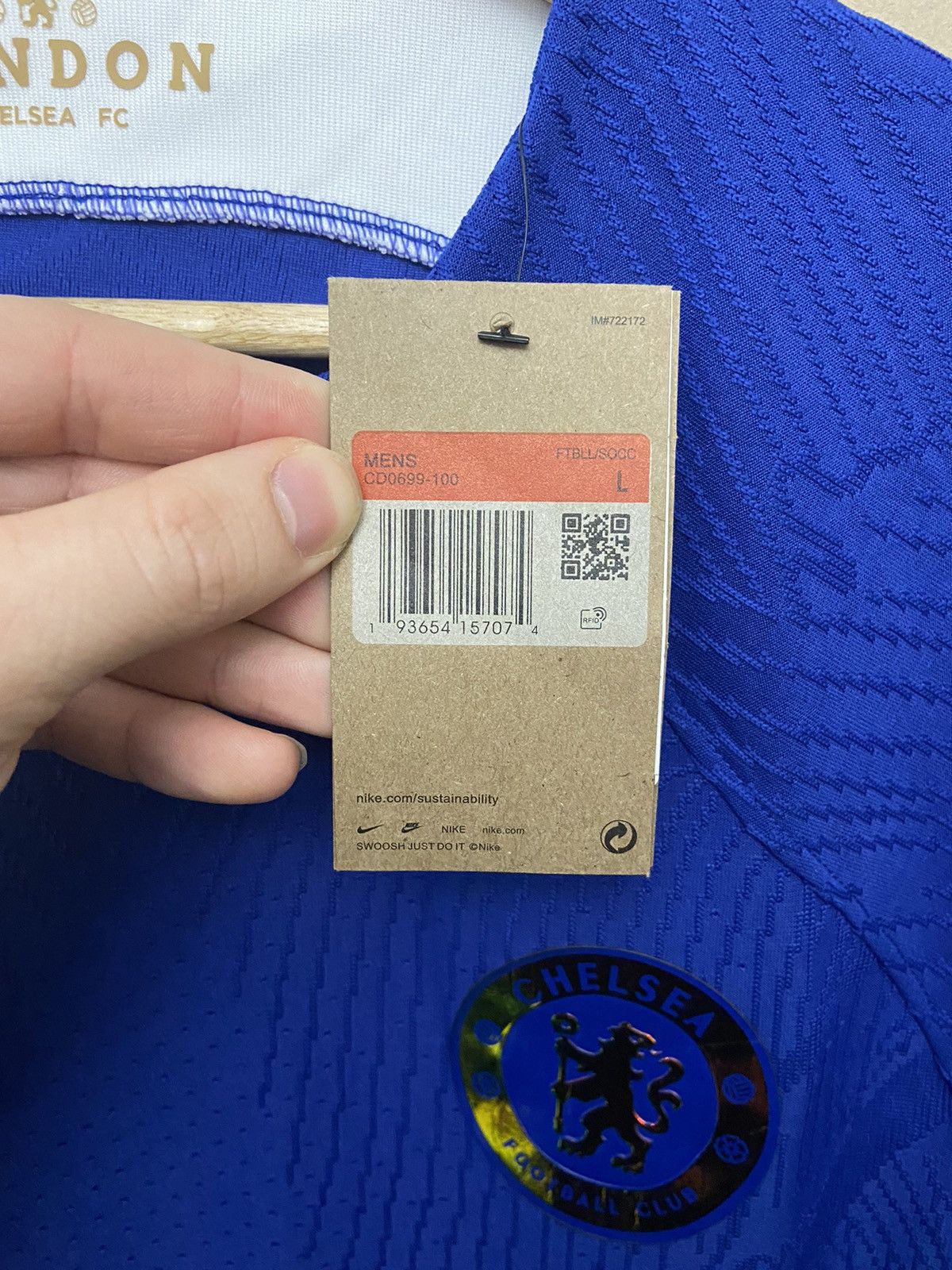 NEW NWT CHELSEA FC SOCCER JERSEY Y2K SHIRT HOME PLAY