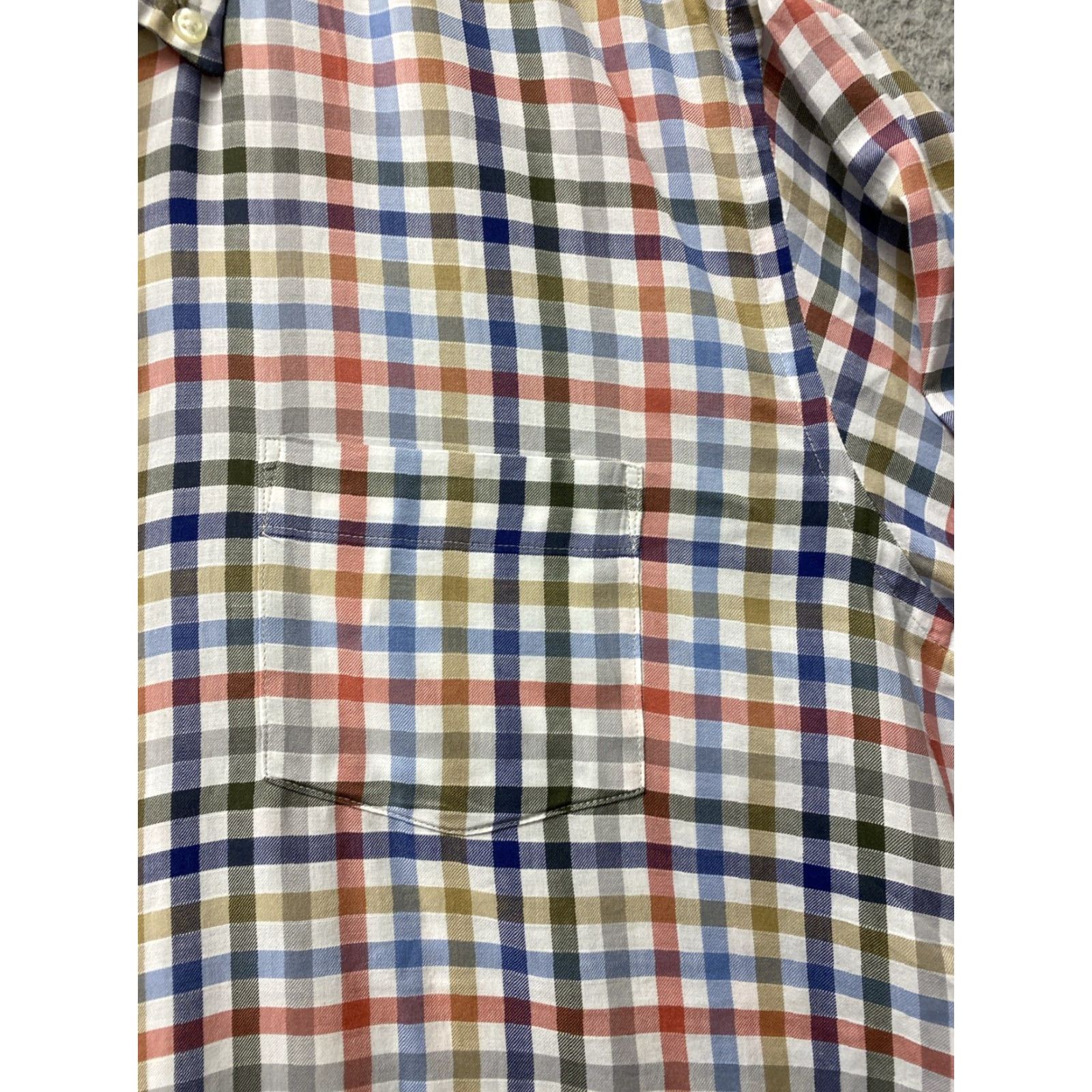 Peter Millar Peter Millar Button Shirt Mens L Multicolor Check Cotton Wing Collar Short Sleeve Casual Workwear Peter Millar Crown Sport Regular Size US L / EU 52-54 / 3 - 4 Thumbnail