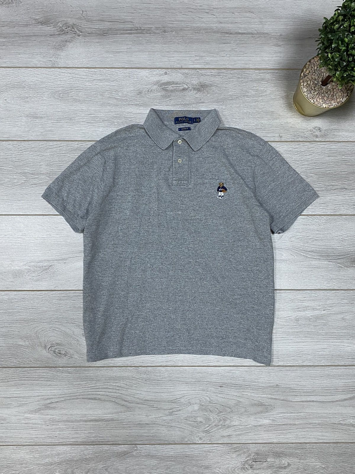Vintage POLO Bear Ralph Lauren vintage polo shirt Size US L / EU 52-54 / 3 - 1 Thumbnail