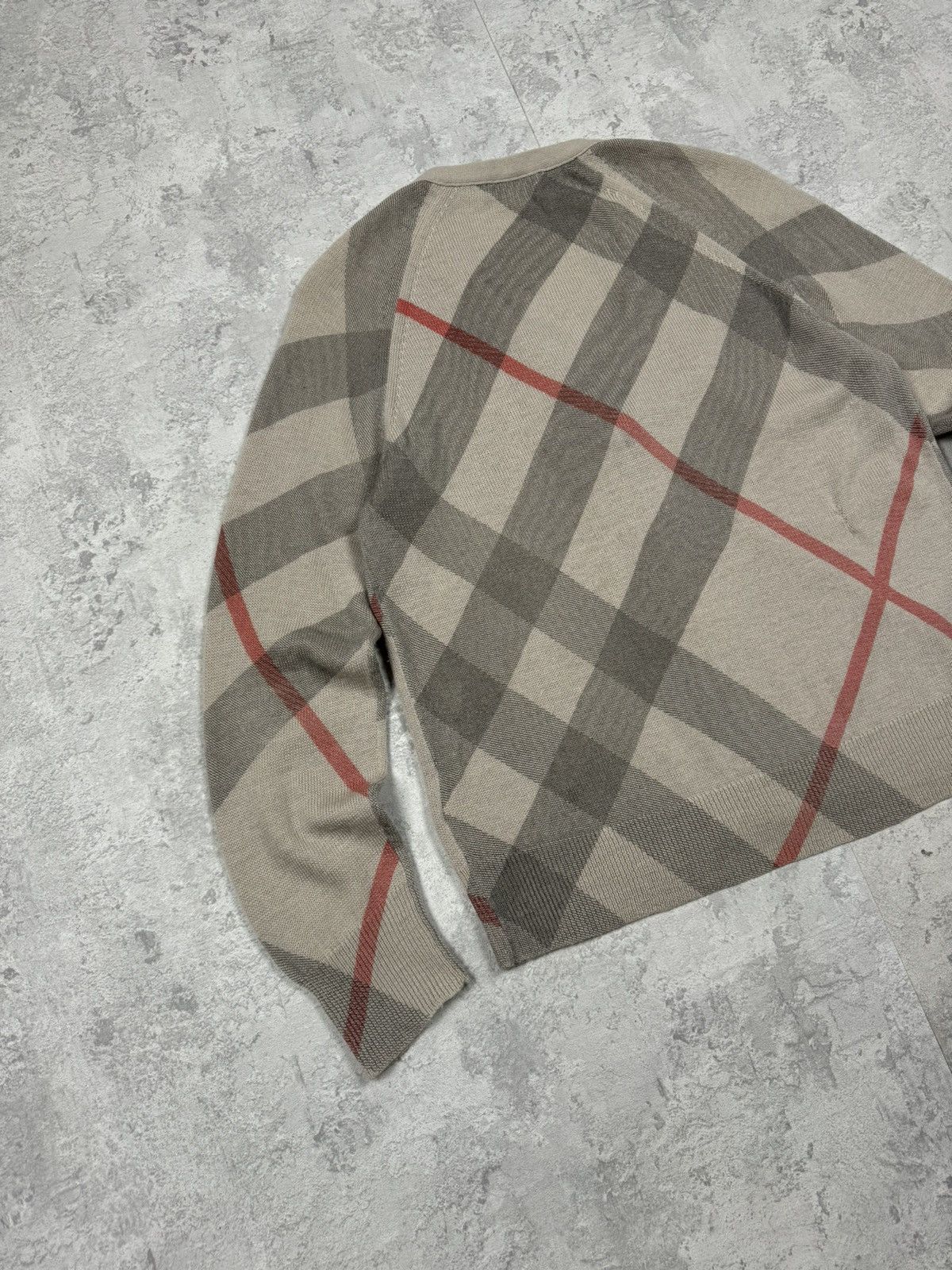 Burberry Women's Burberry Nova Check Wool Zip Cardigan Size L Size L / US 10 / IT 46 - 7 Thumbnail