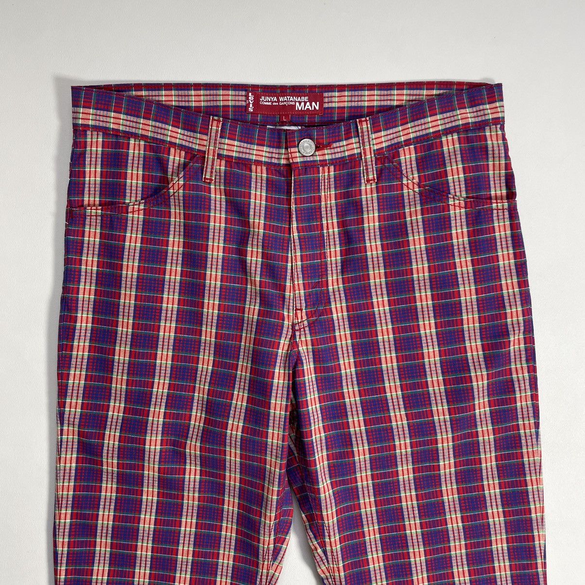 Comme des Garcons S/S 05 Punk Madras Check Flared Pants Size US 32 / EU 48 - 2 Thumbnail