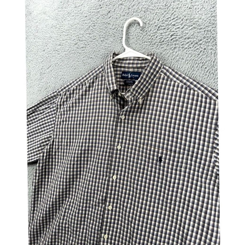 Ralph Lauren Ralph Lauren Shirt Mens Large Marlowe Grey Madras Plaid Button Down Long Sleeve Size US L / EU 52-54 / 3 - 4 Thumbnail