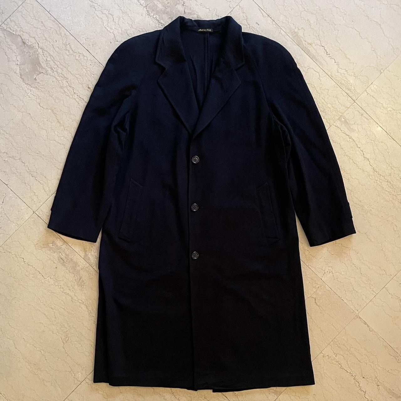 Loro Piana Loro Piana X Genghi Navy Blue Long Coat Size US XL / EU 56 / 4 - 1 Thumbnail
