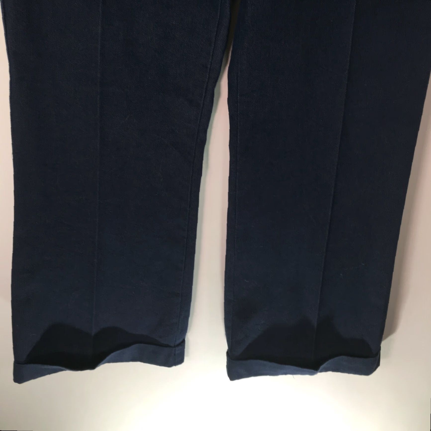 Gap Gap 1969 Jeans Womens Low Rise Dark Wash Flared Leg Cuffed Blue Denim Size 8 Regular 32in Inseam 11in Size 30" / US 8 / IT 44 - 4 Thumbnail