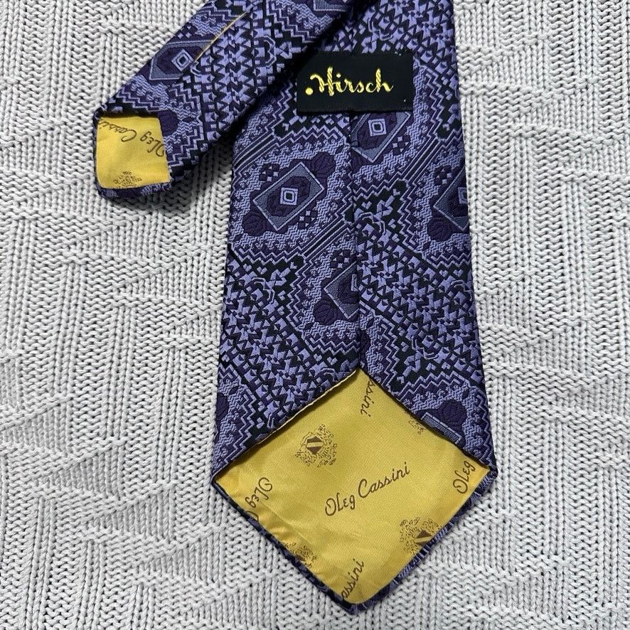 Oleg Cassini Vintage Oleg Cassini mens purple geometric pattern tie Size ONE SIZE - 3 Thumbnail