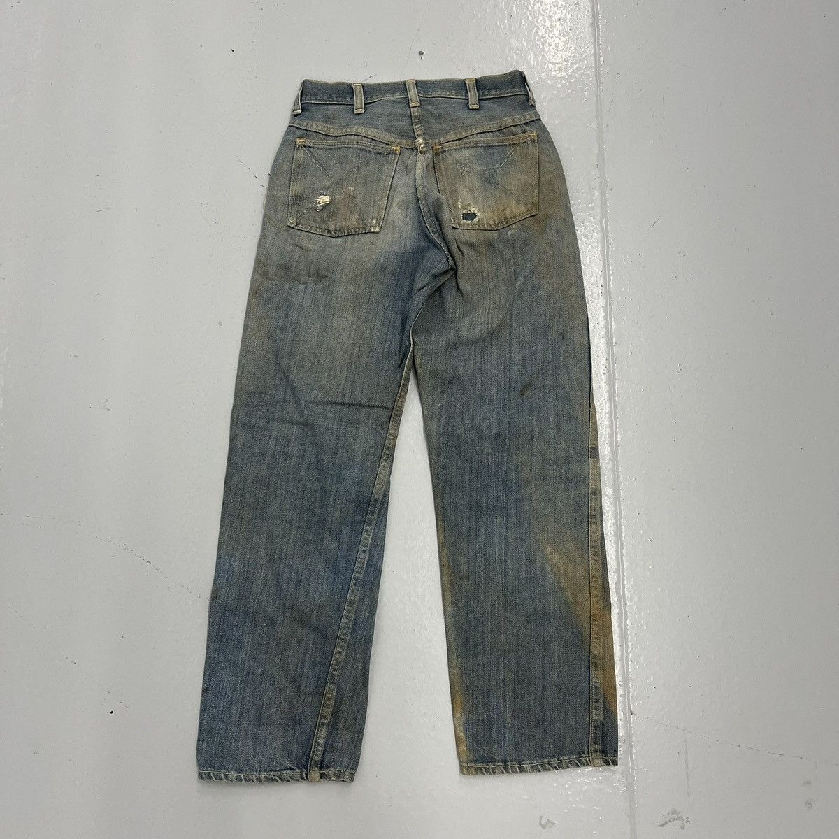 Other Vintage 50s Blue Bell? Repaired Workwear Jeans 25x27 Size 25" / US 0 / IT 36 - 5 Thumbnail